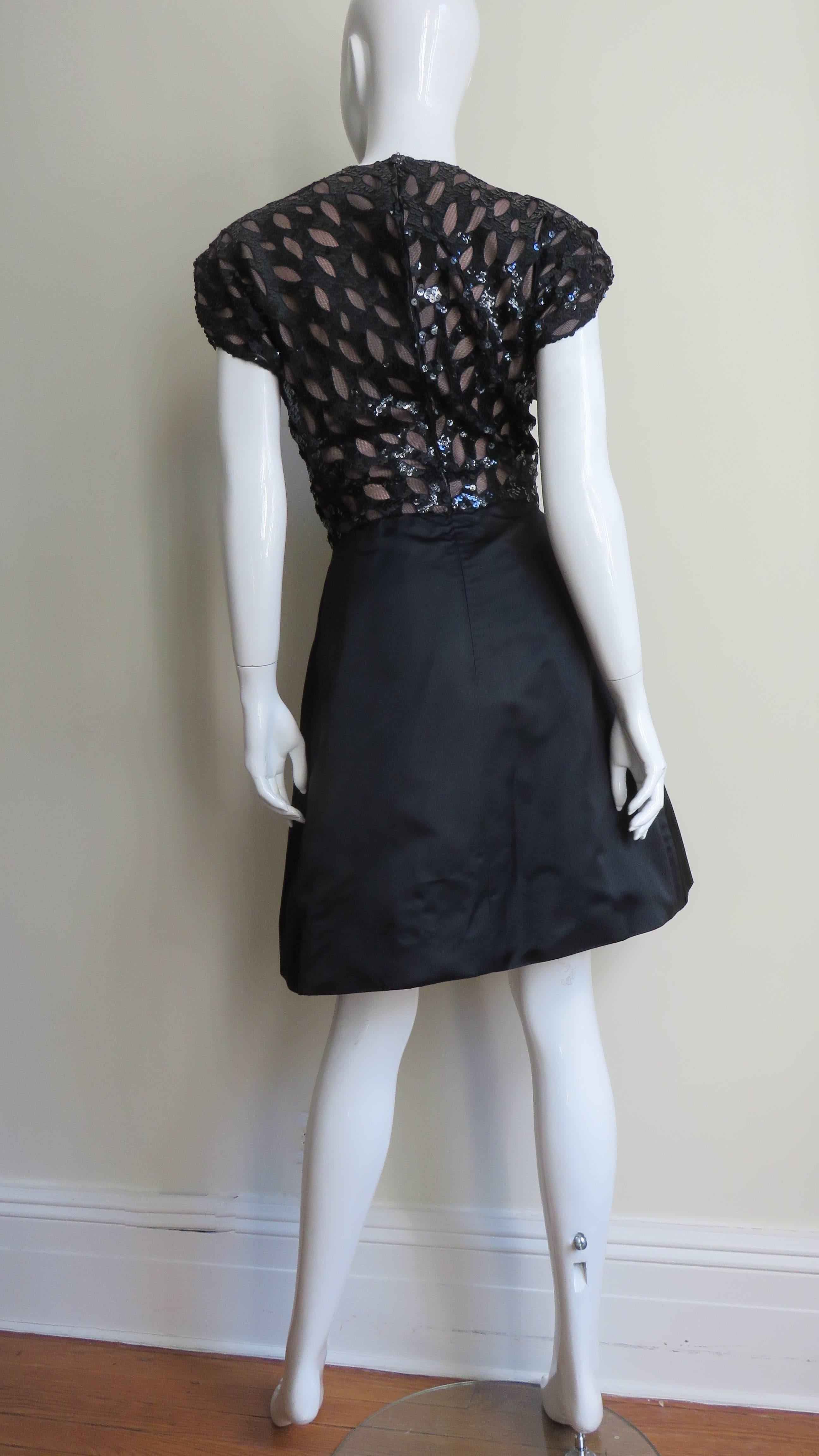 Scaasi Boutique Sequin and Net Bodice For Sale 7