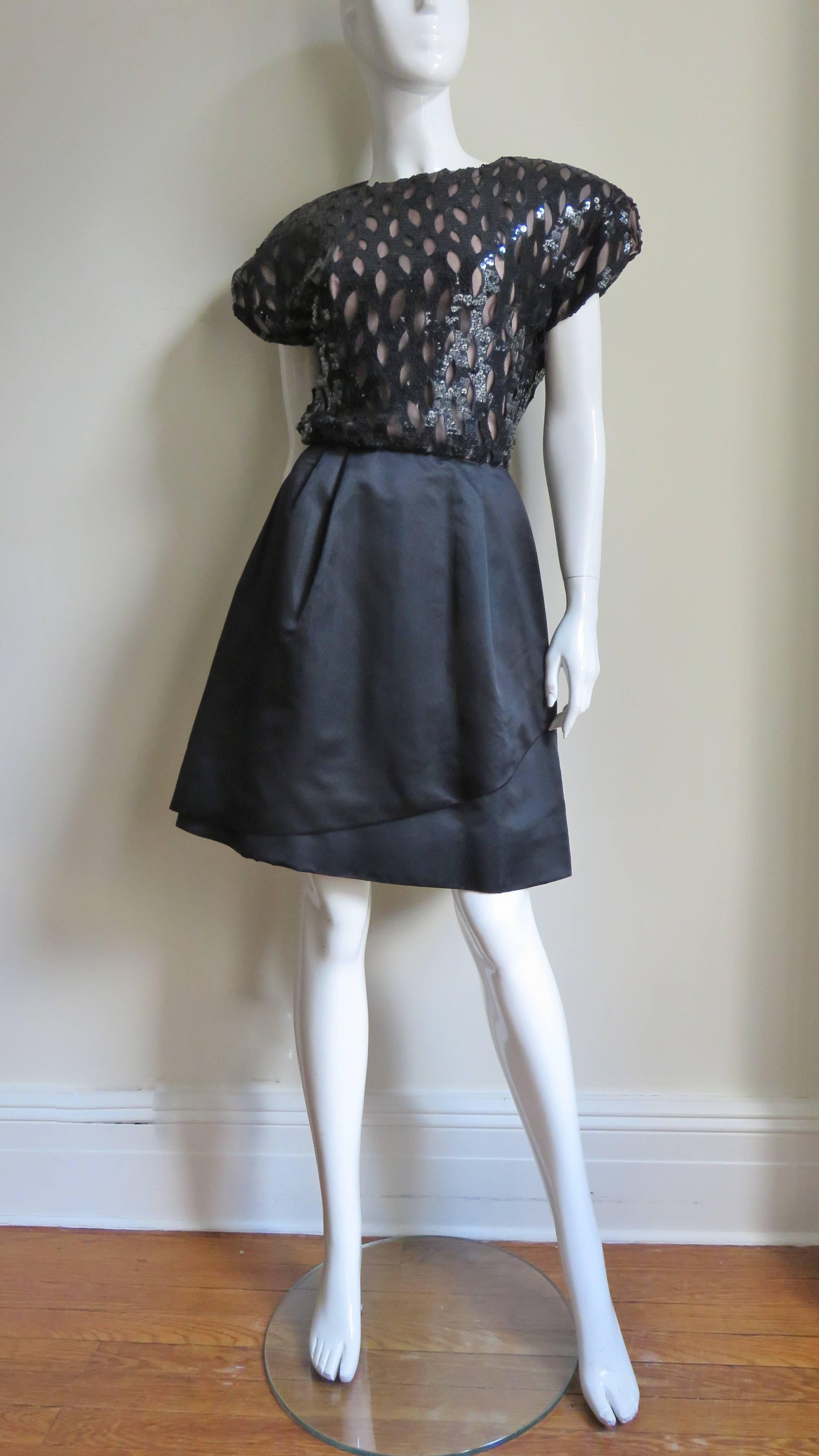 Scaasi Boutique Sequin and Net Bodice For Sale 3