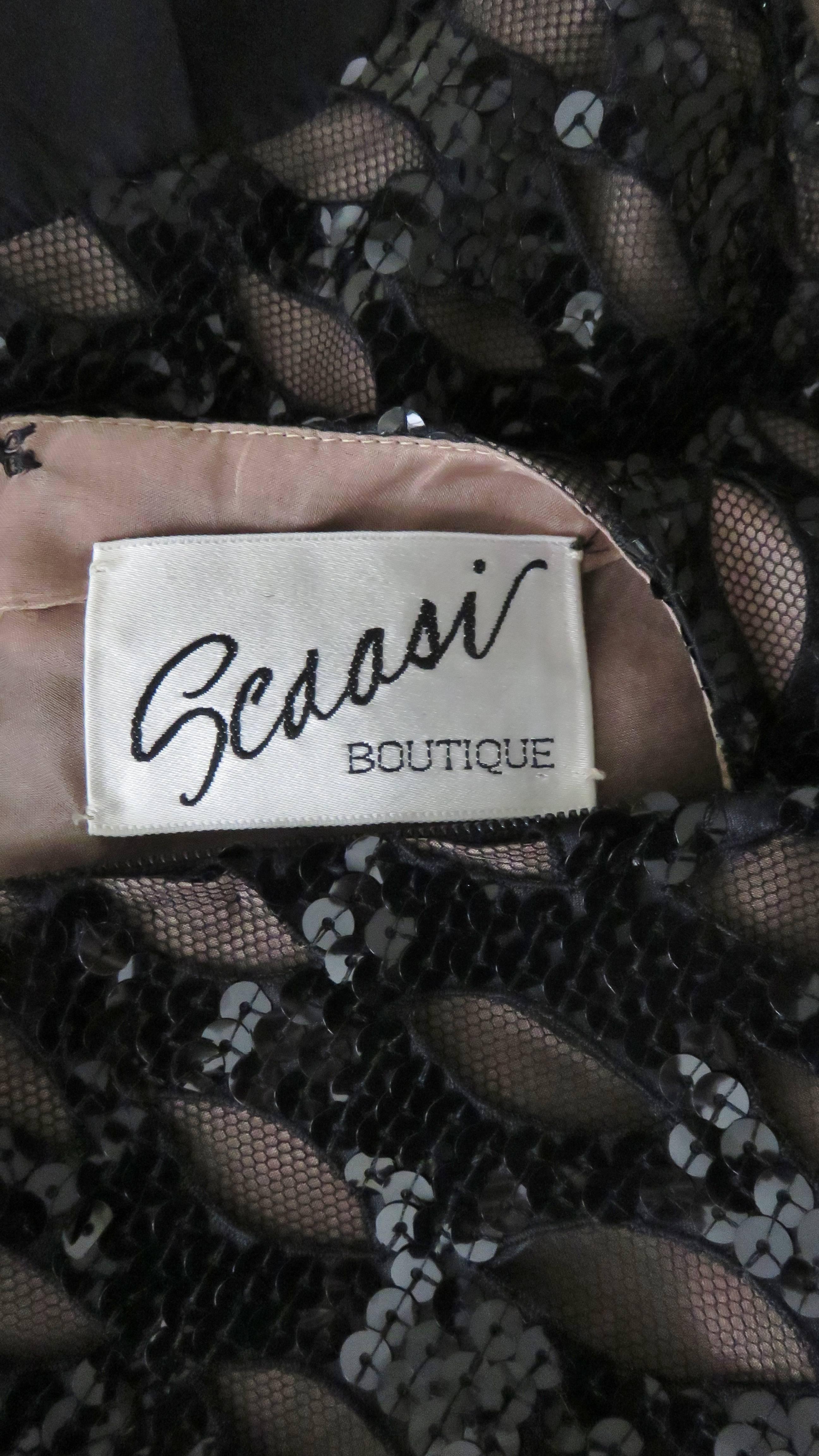 Scaasi Boutique Sequin and Net Bodice For Sale 8