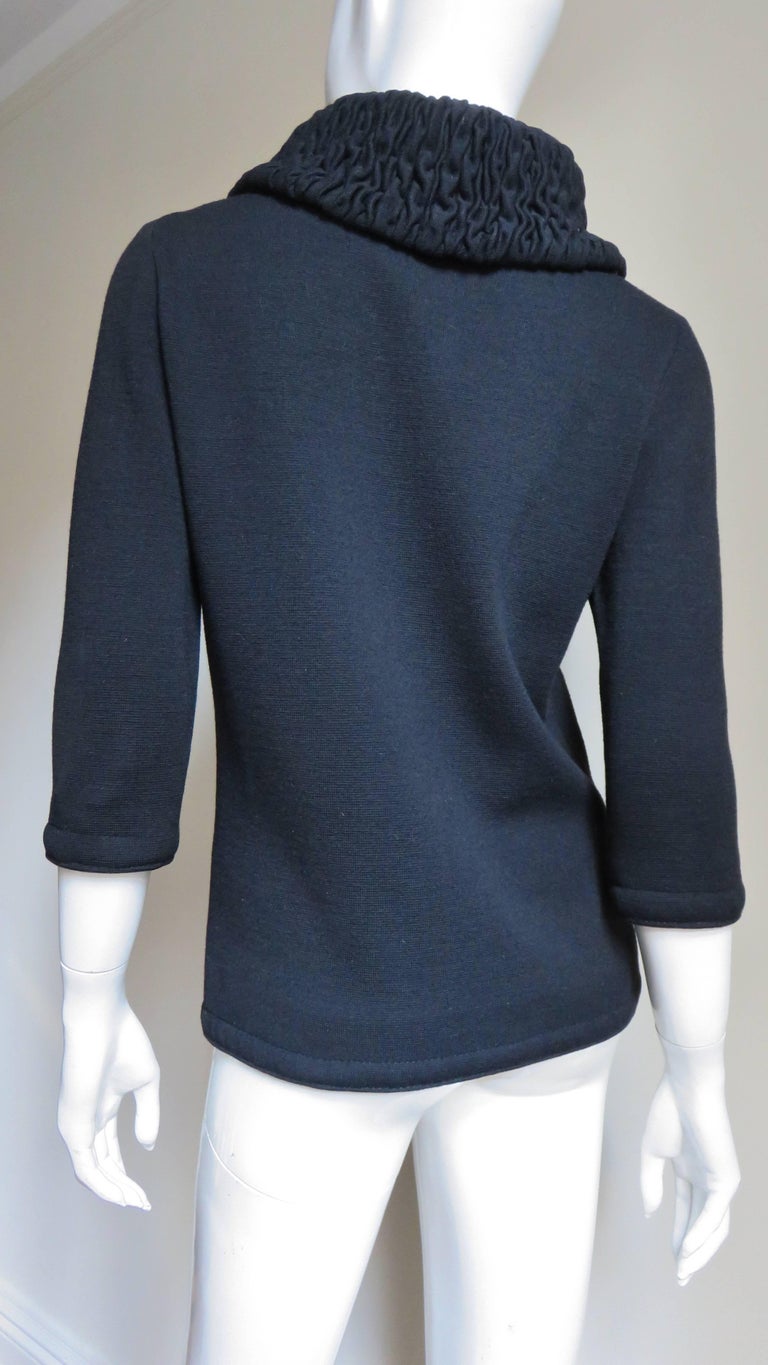 1960s Gino Paoli Ruched Collar Jacket For Sale at 1stdibs