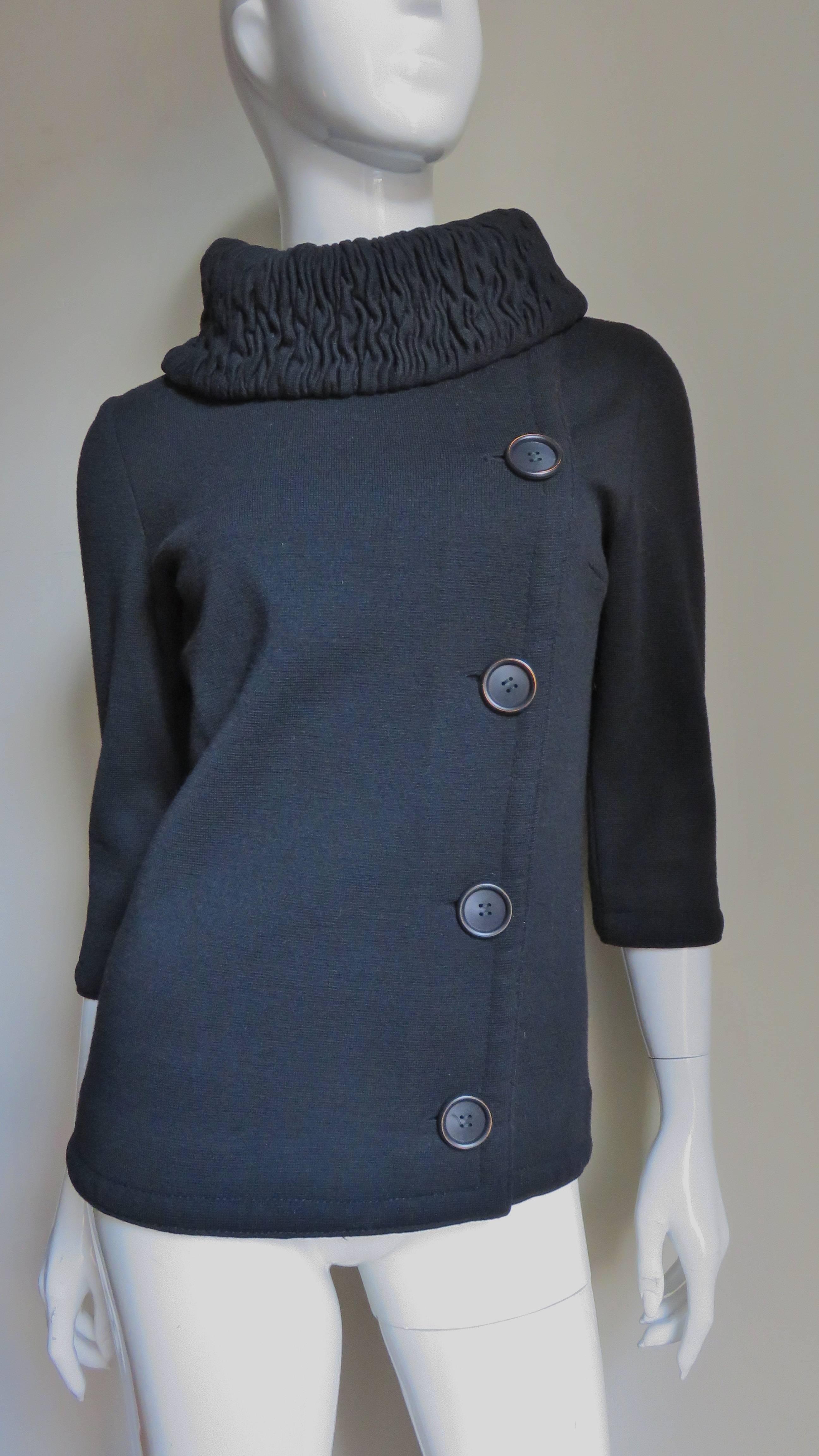 Women's 1960s Gino Paoli Ruched Collar Jacket
