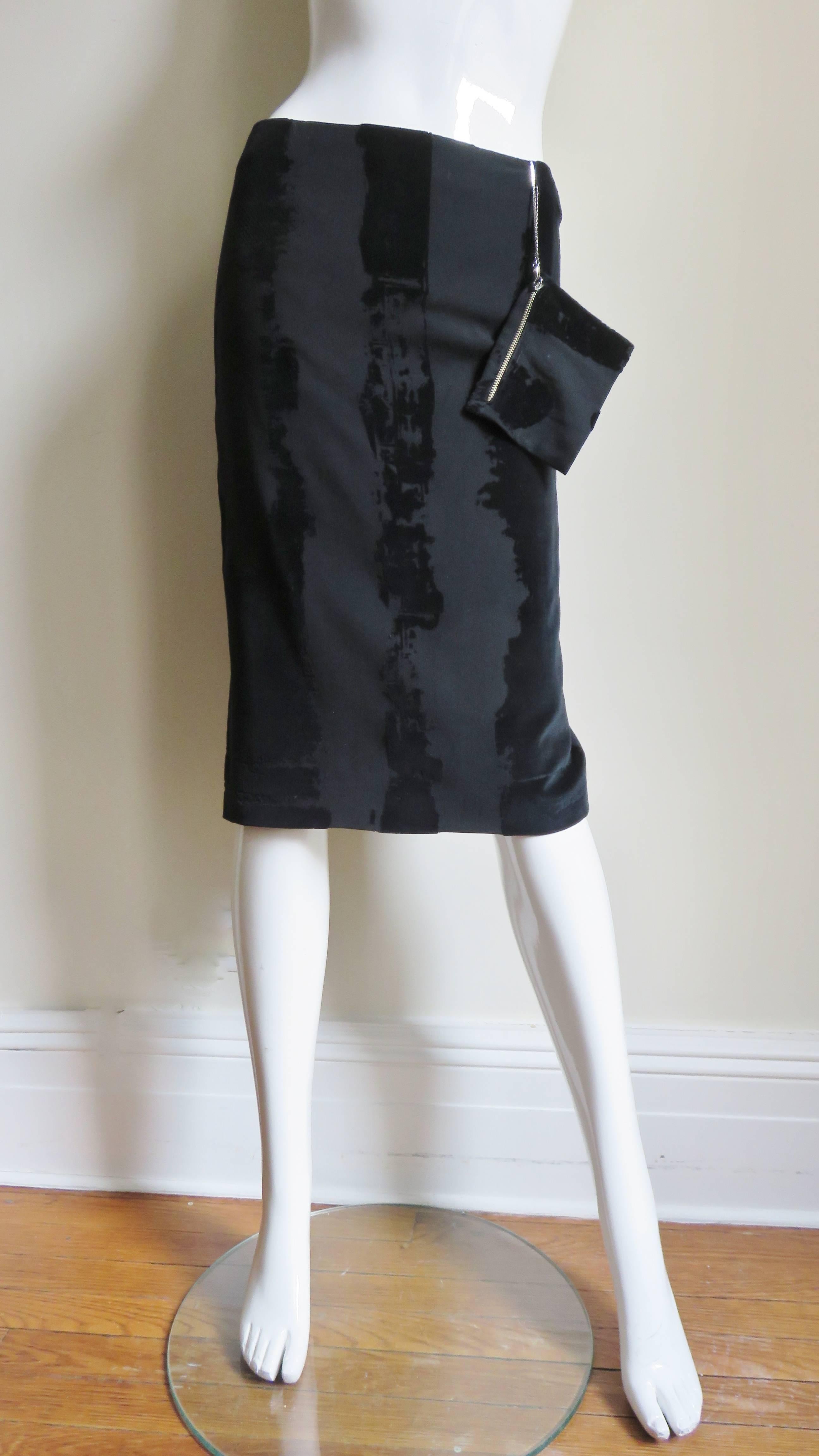 Jean Paul Gaultier Skirt with Zipper Pouch 1990s For Sale 1