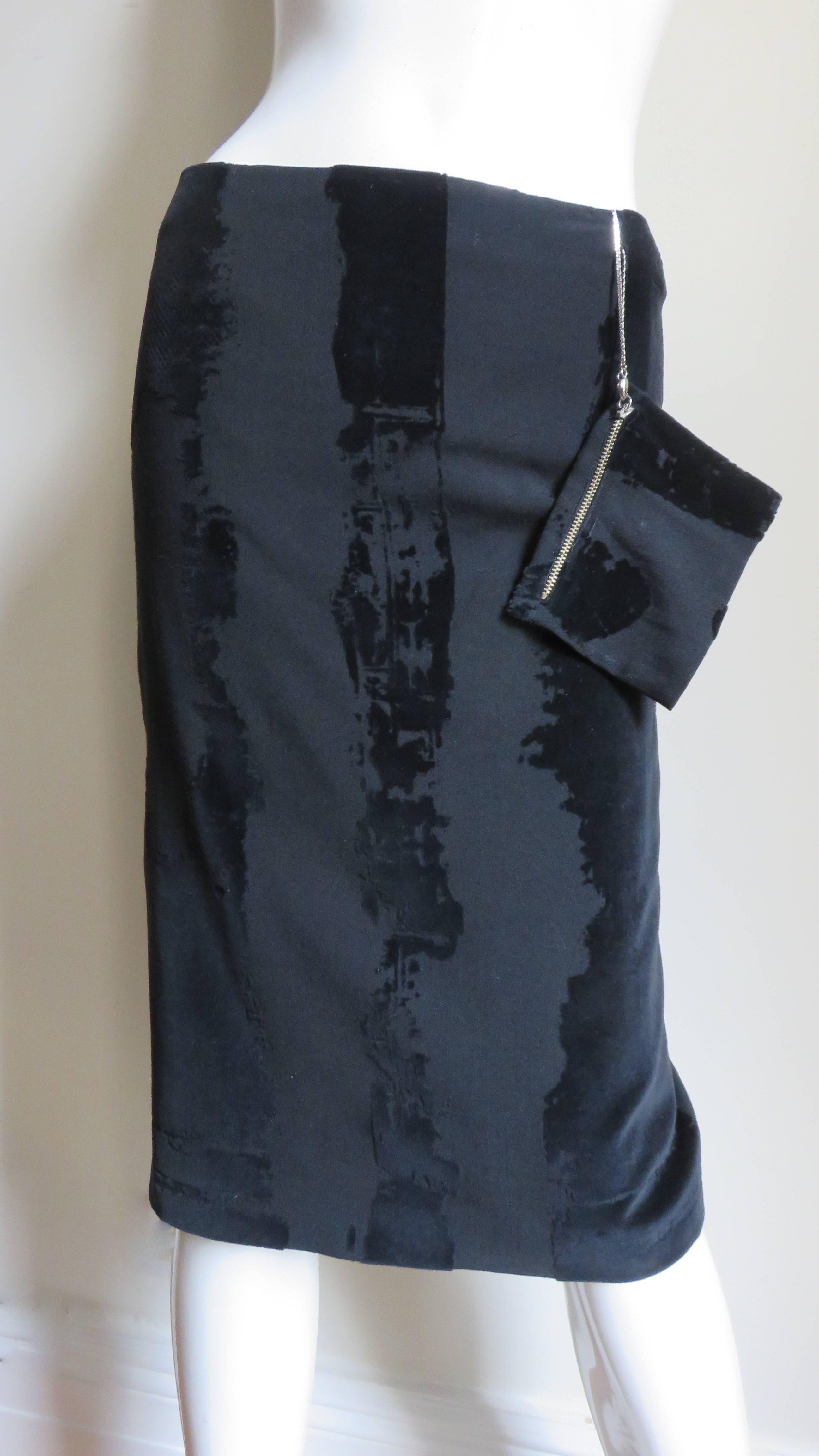 Women's Jean Paul Gaultier Skirt with Zipper Pouch 1990s For Sale