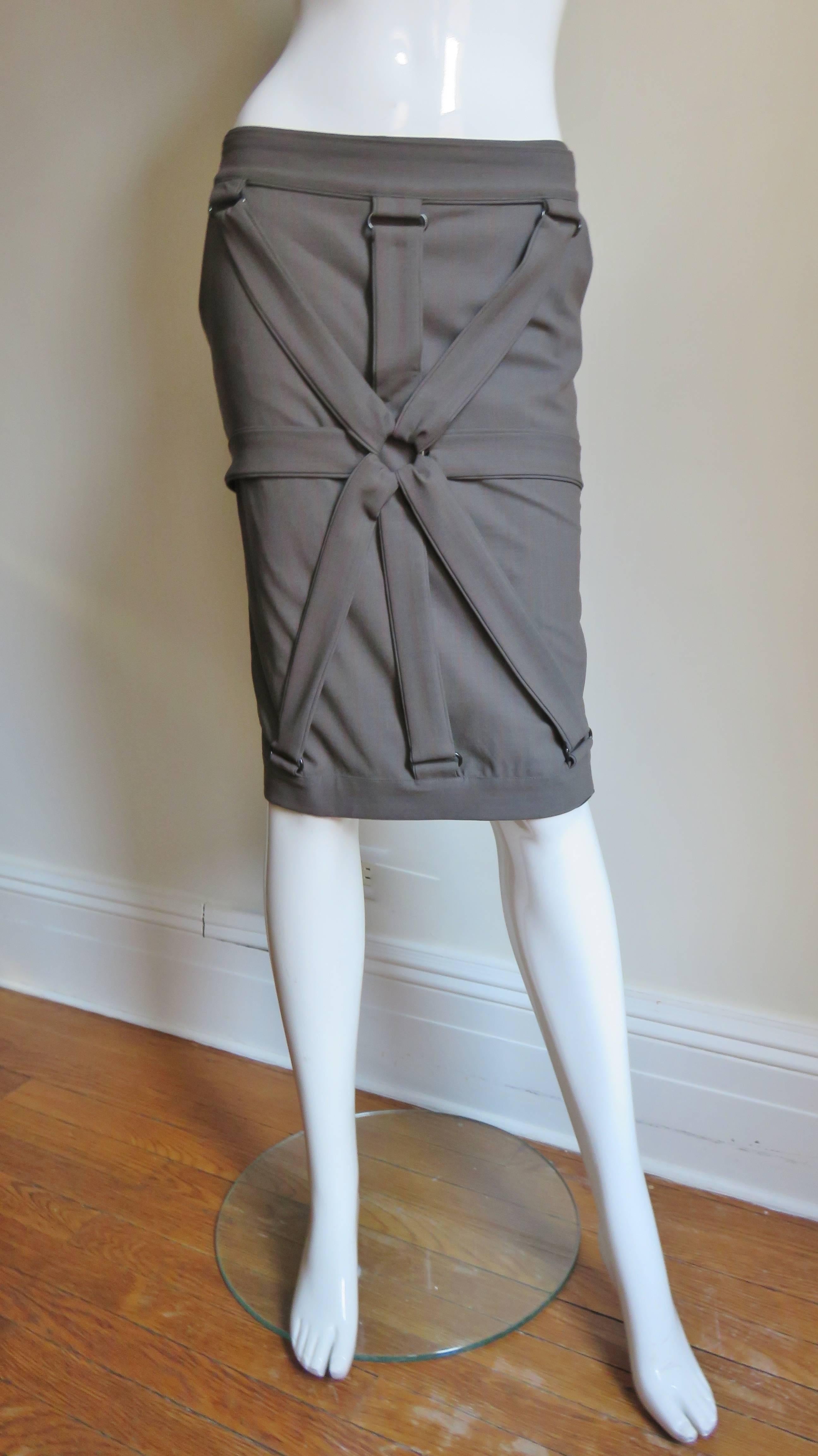 Gray  Jean Paul Gaultier Bondage Skirt For Sale