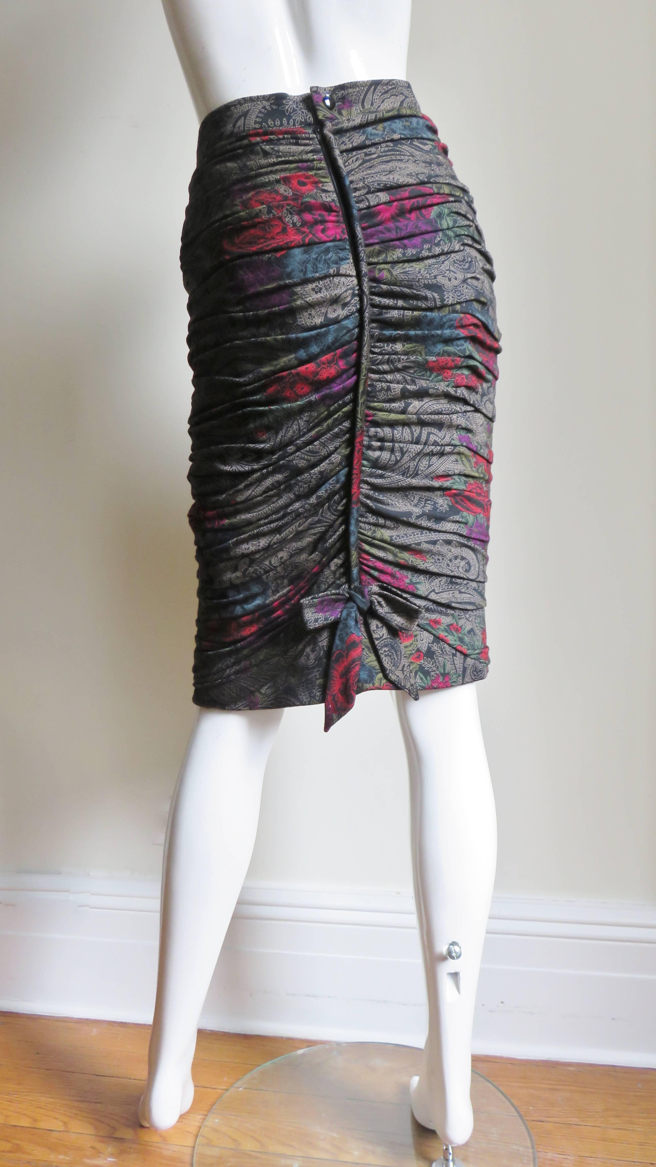 Emanuel Ungaro Ruched Skirt 1990s For Sale 4