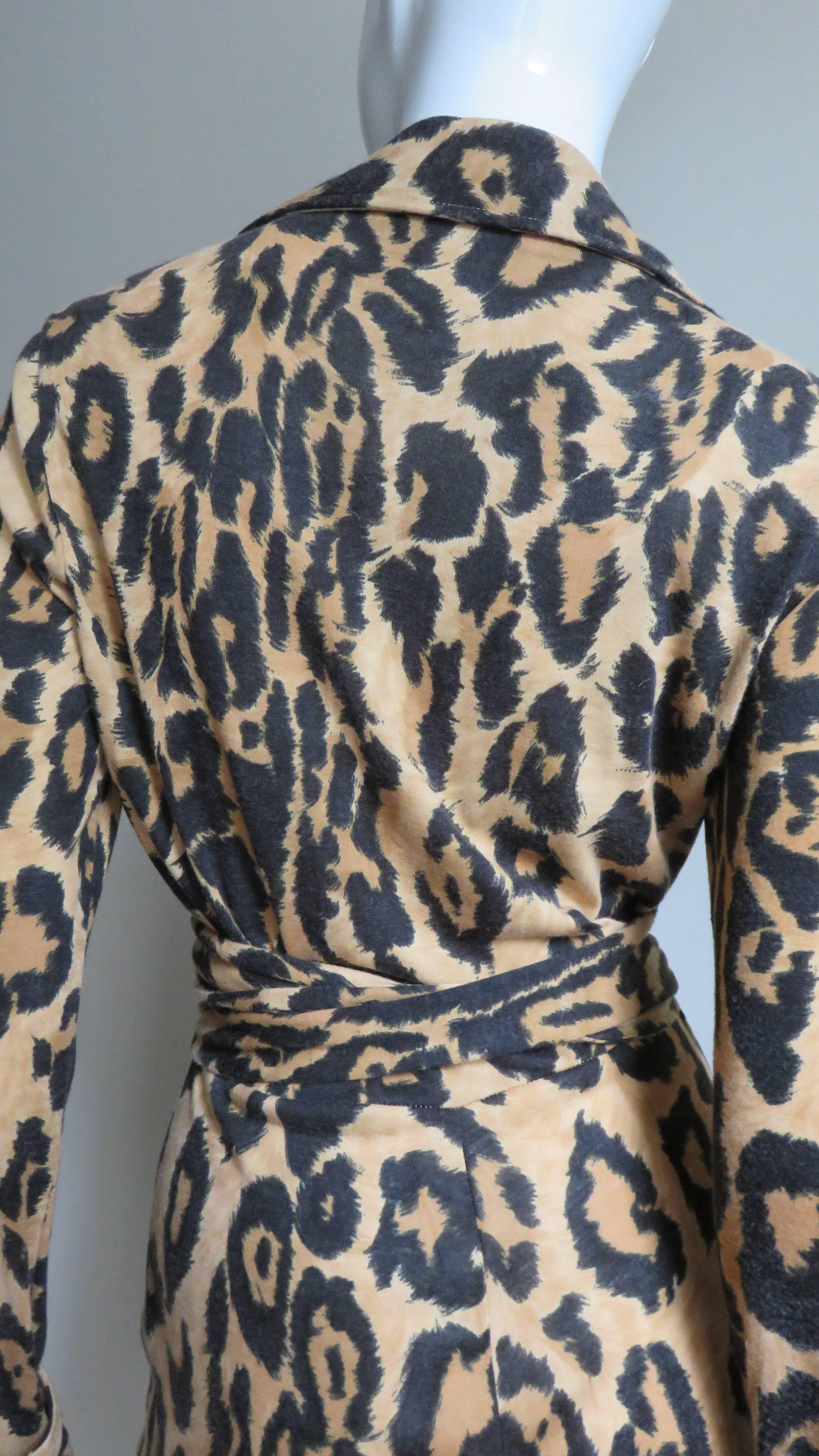 Diane Von Furstenberg Iconic 1970s Wrap Jumpsuit For Sale 4