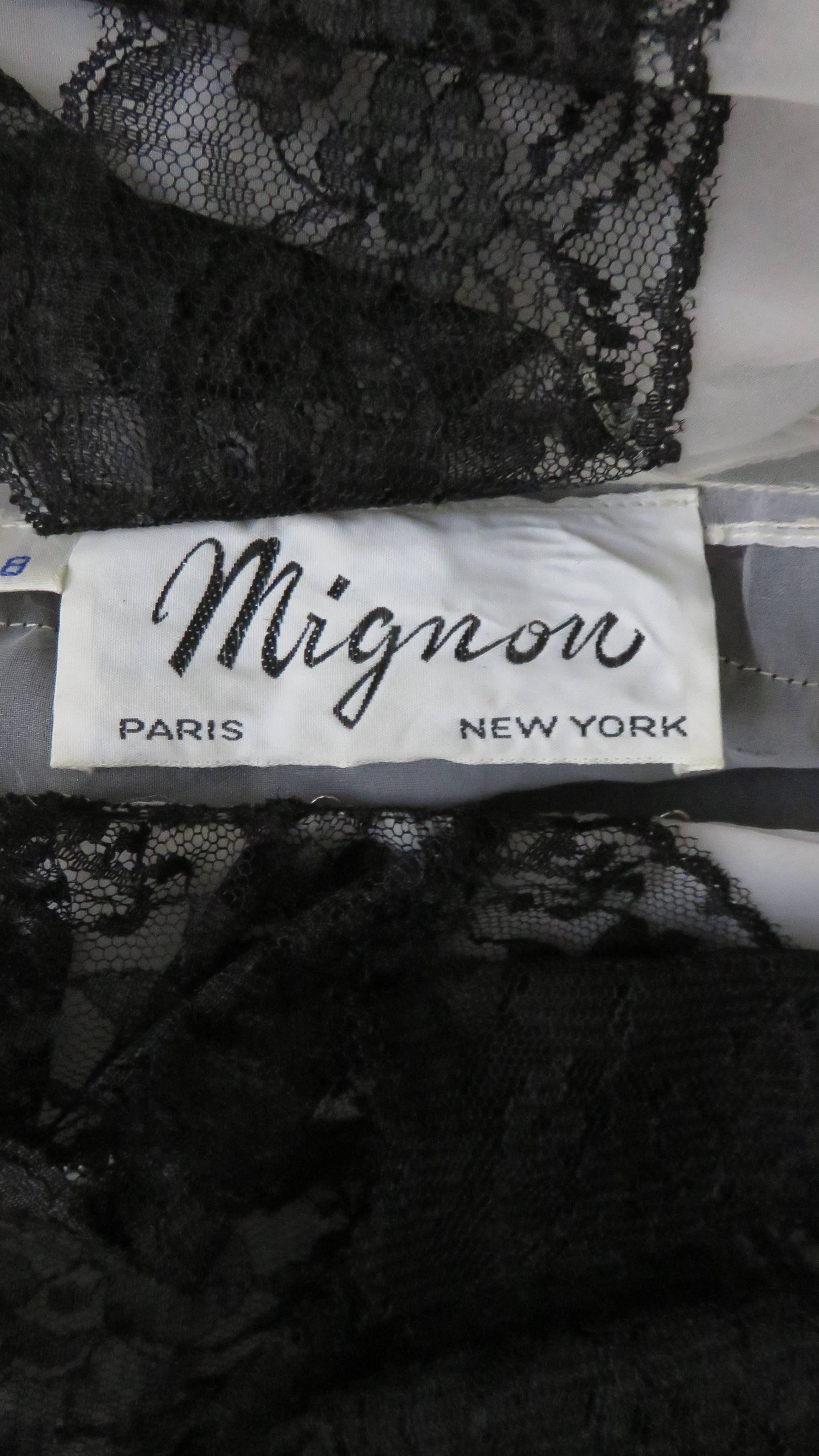 Mignon 1970's Organza & Lace Blouse 4