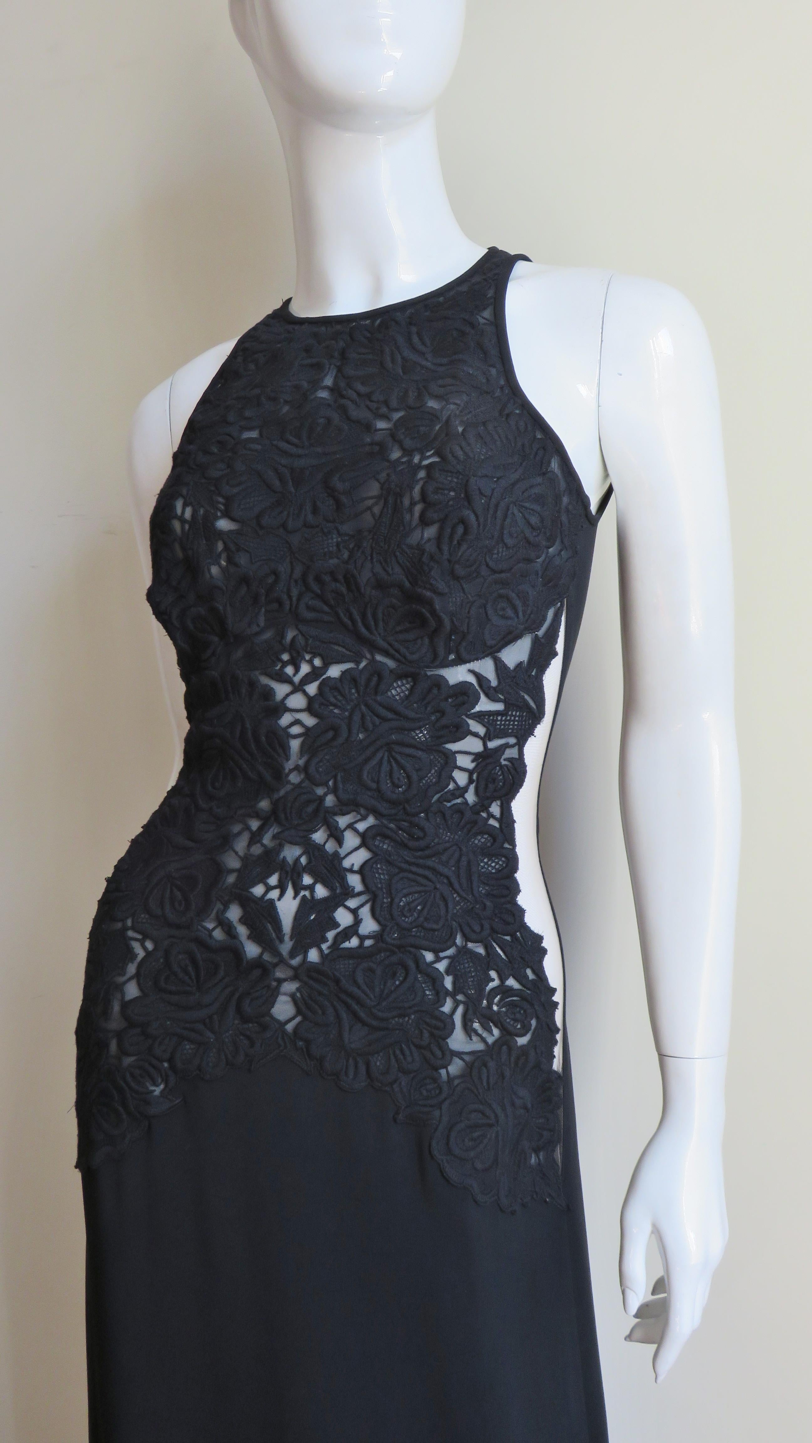 Black Stella McCartney Gown with Cut out Waist For Sale