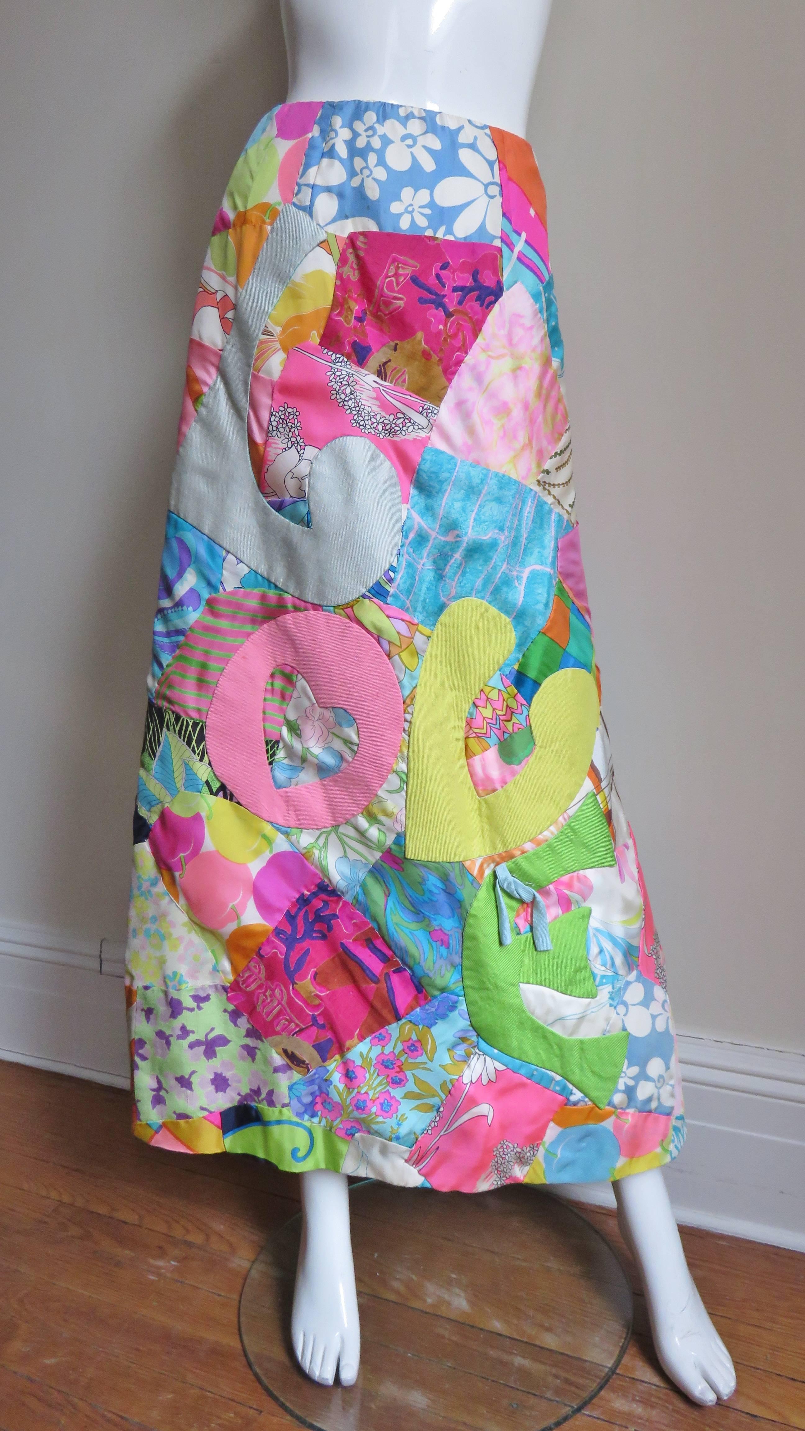 1960s LOVE Applique Patchwork Maxi 3