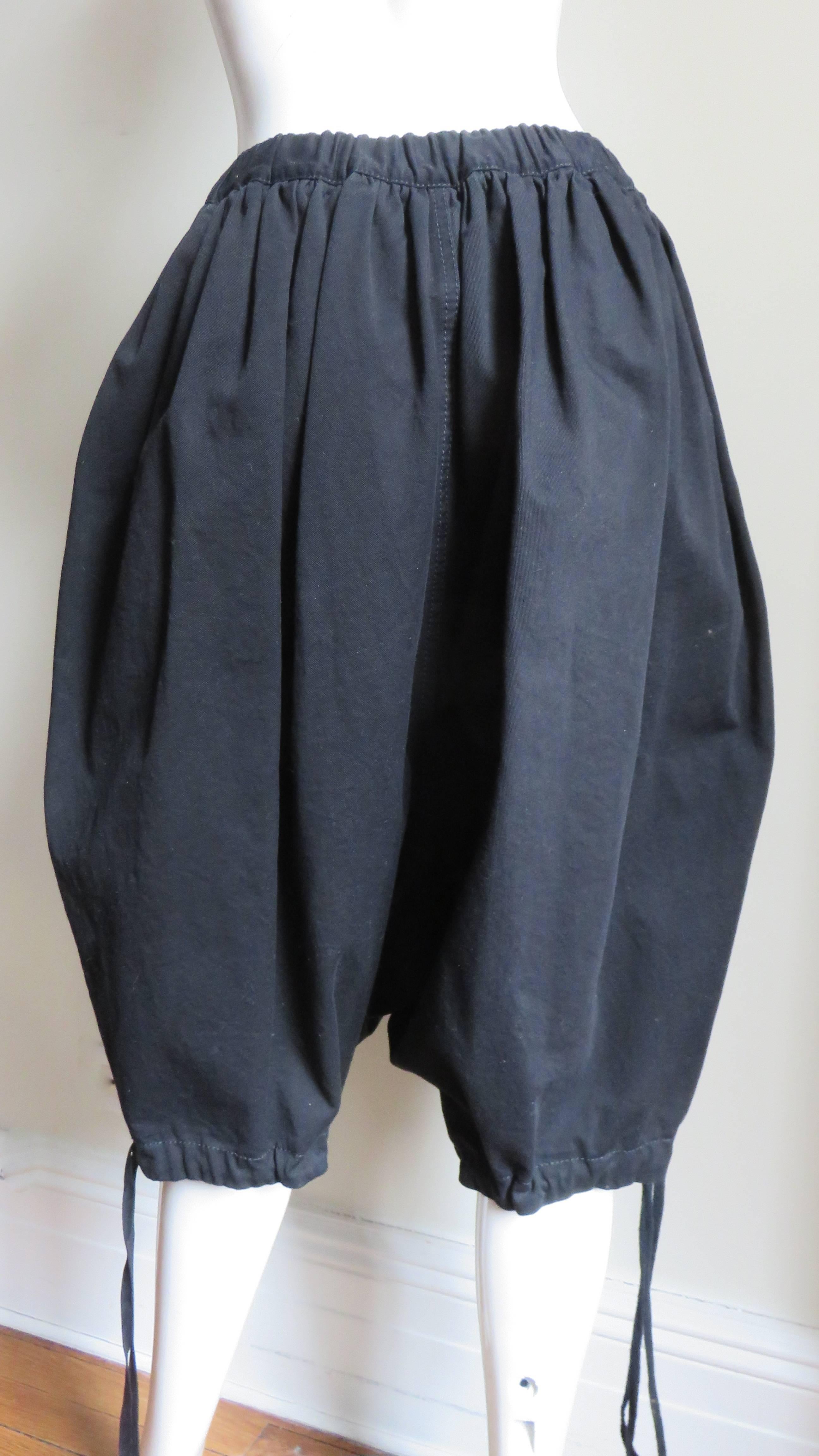 Women's 2000s Comme des Garcons Dropped Crotch Harem Pants 