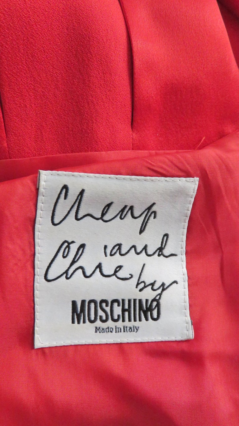 1990s Moschino Dress with Car Wash Hem For Sale at 1stdibs