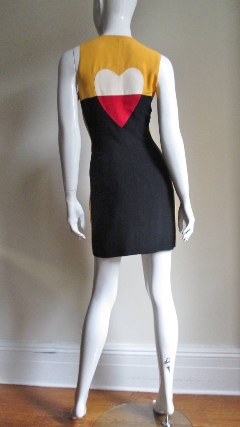 Moschino Couture Color Block Heart Dress 2
