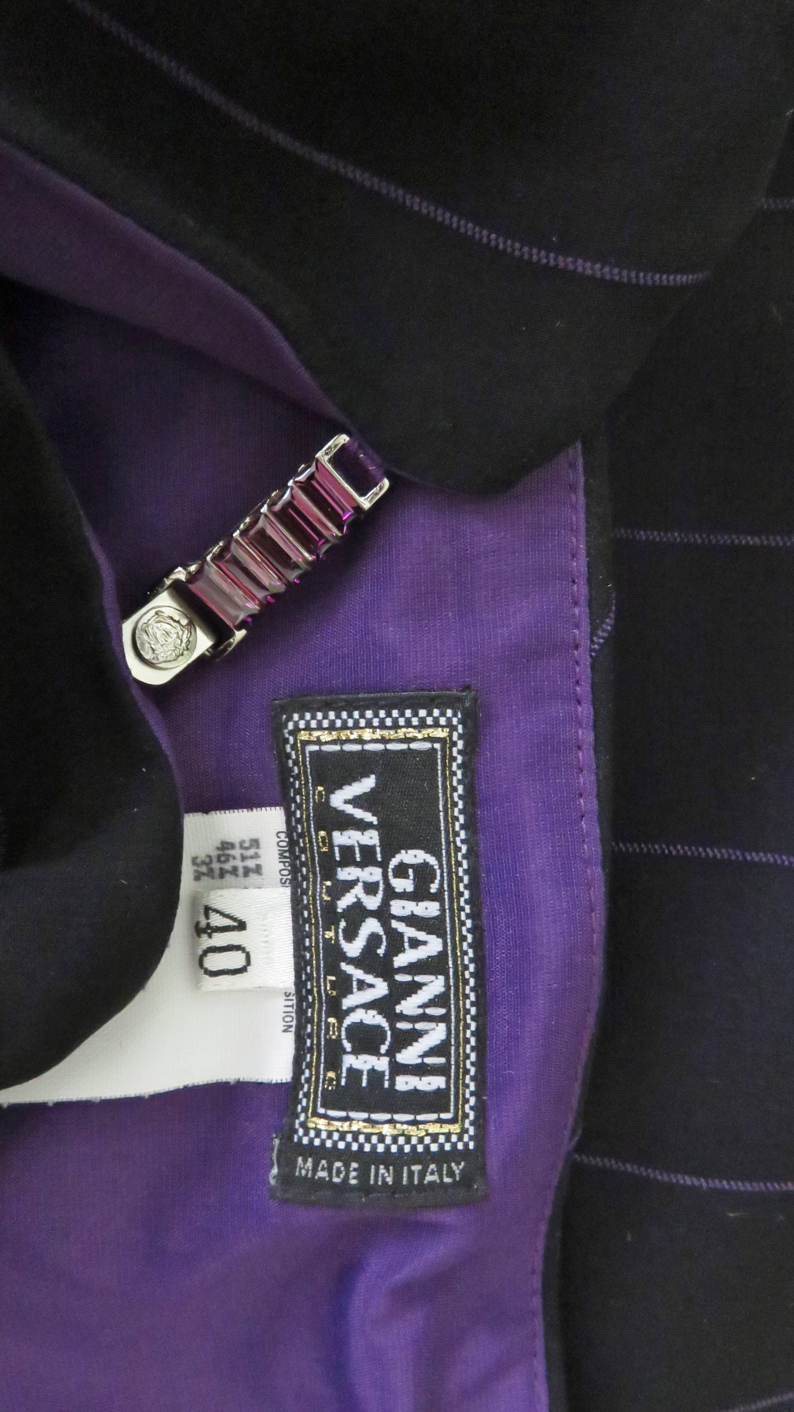 Gianni Versace Hardware Plunge Halter Dress 9