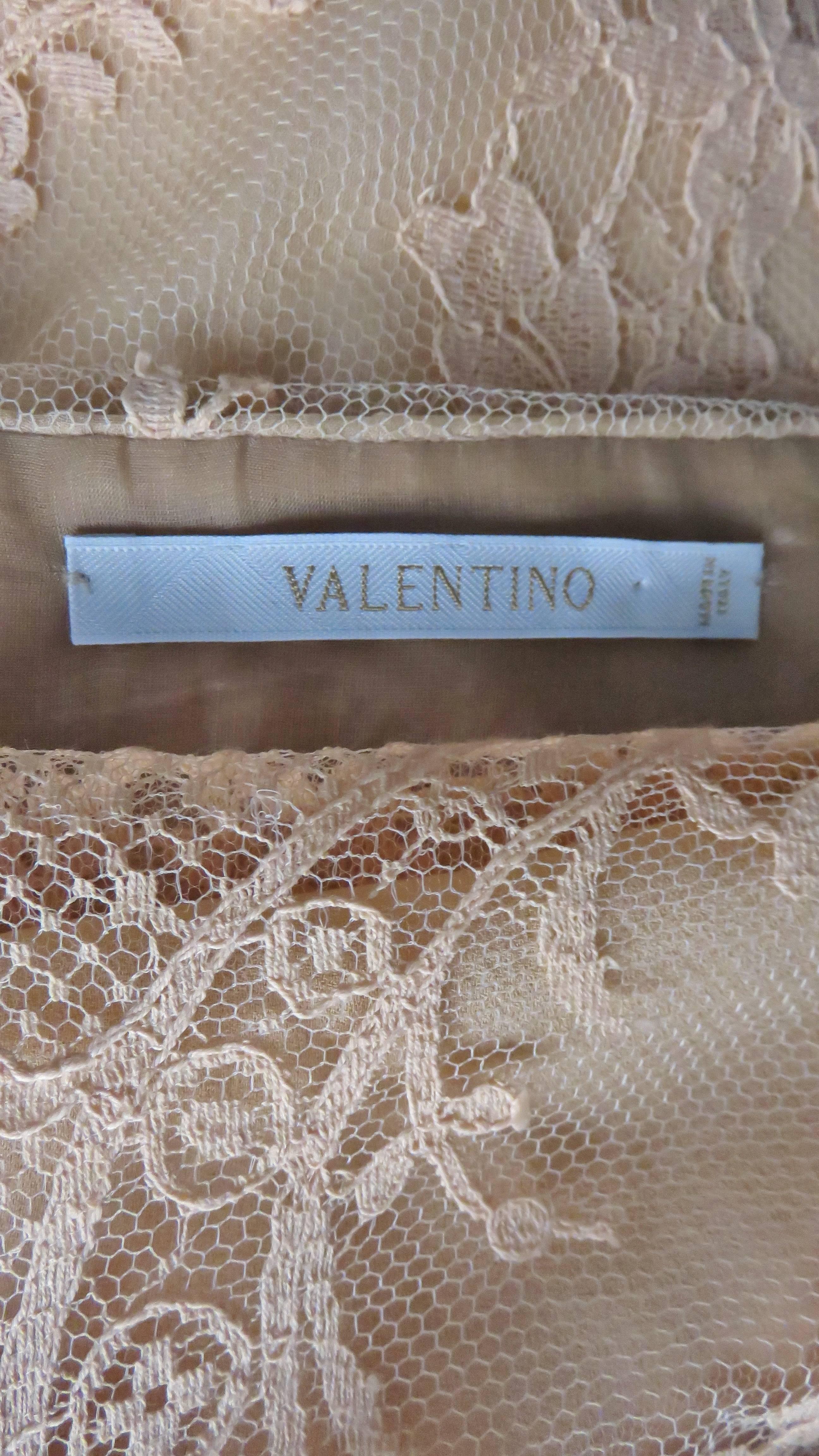  Valentino Silk Lace Skirt and Top For Sale 5