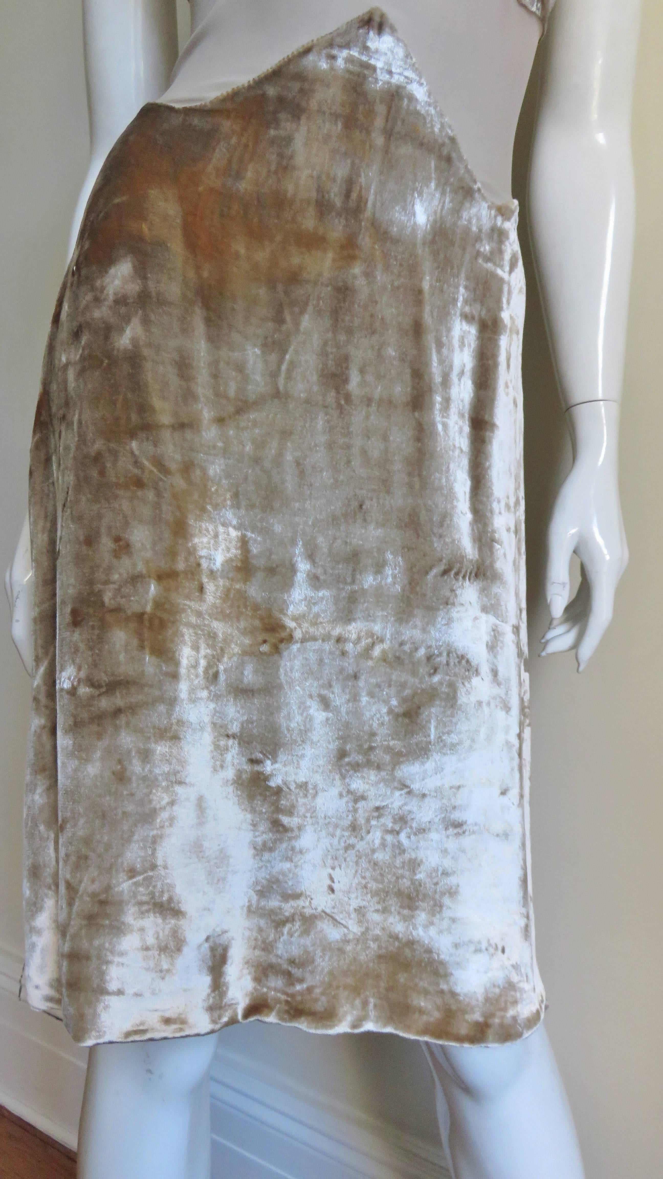 Gianni Versace Silk Sheer Waist Plunge Halter Dress 1