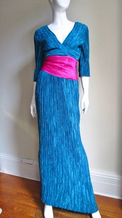 Mary McFadden Couture Color Block Gown