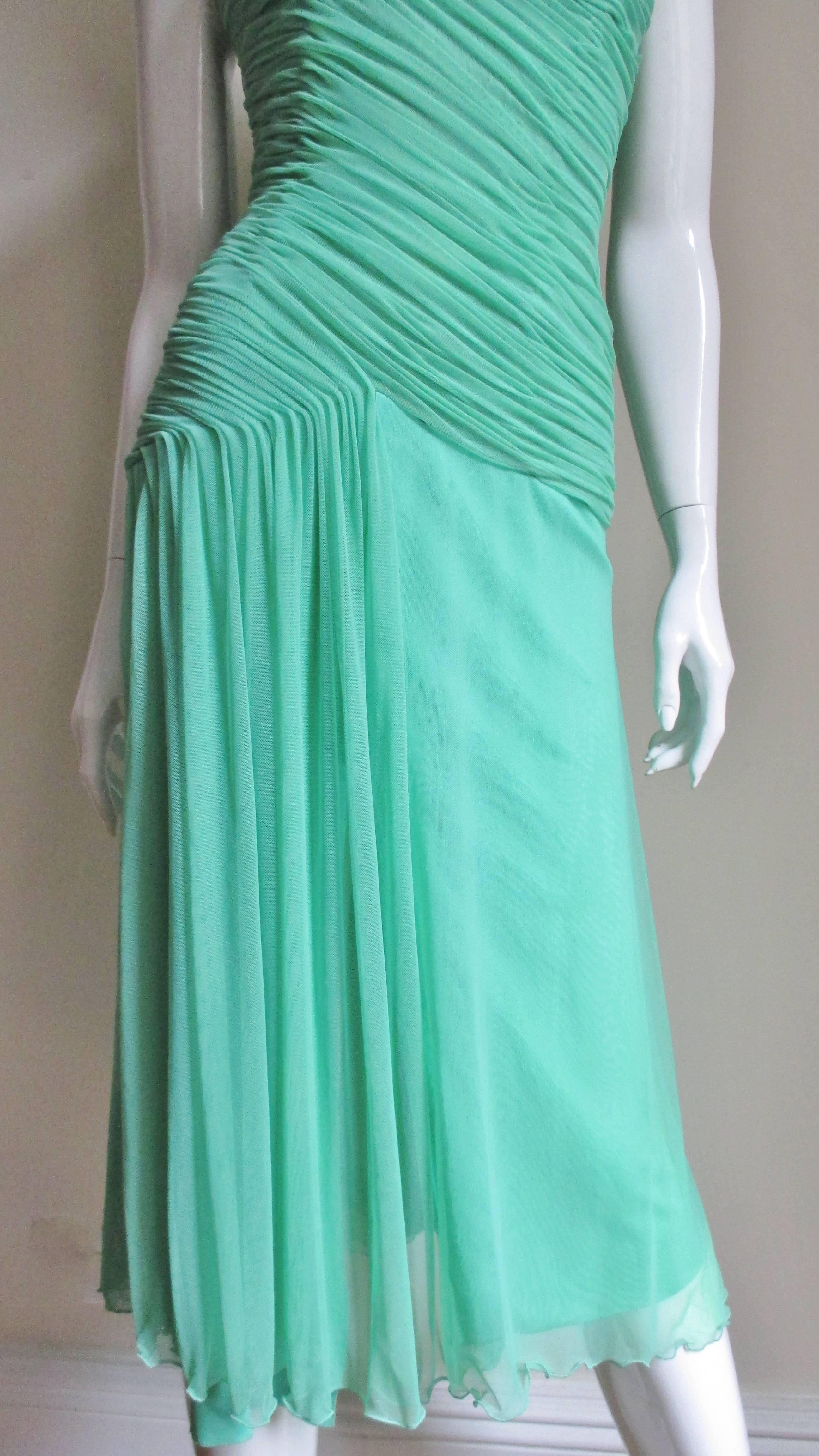 strapless ruched dress