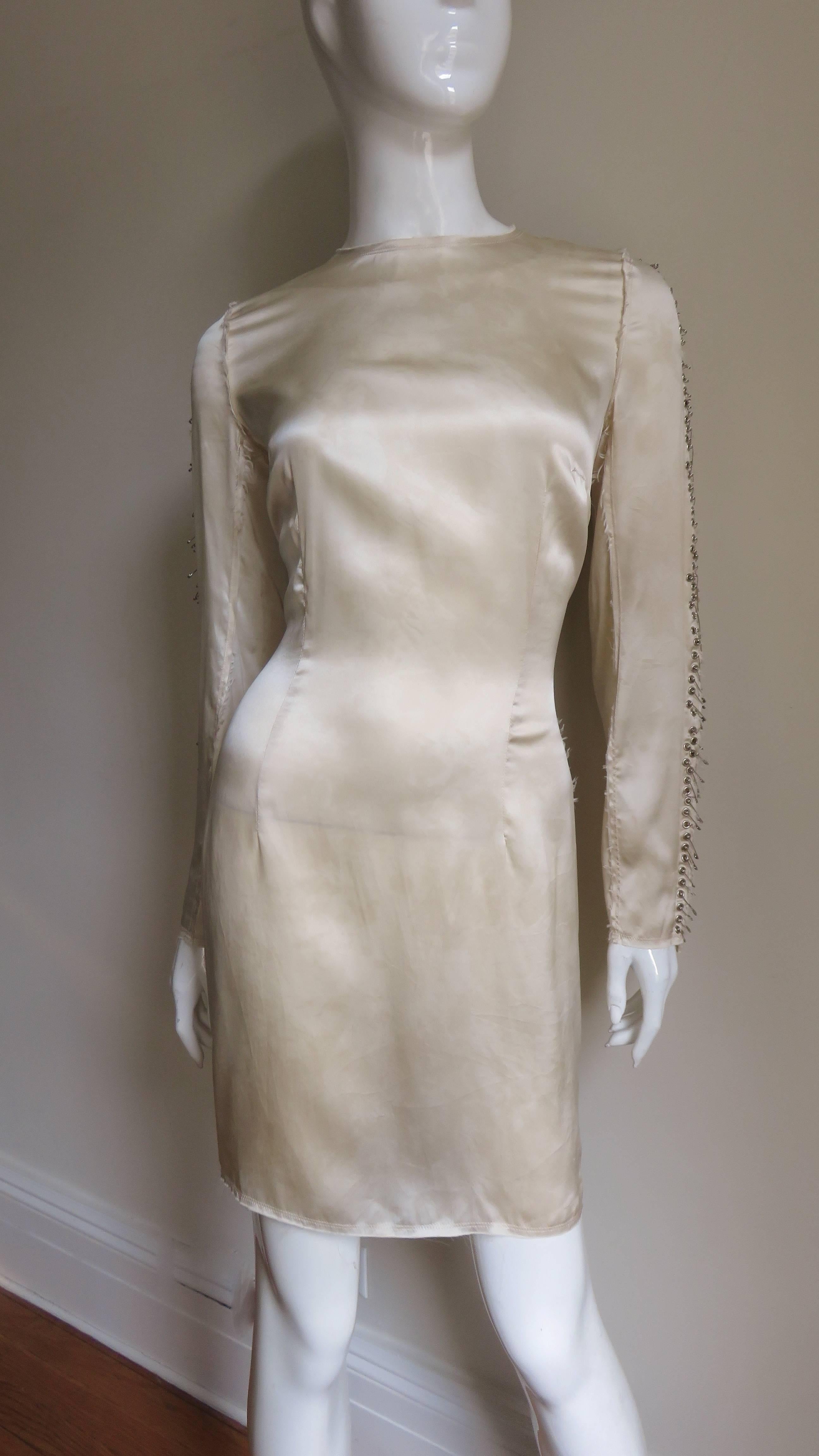 Pierre Balmain Silk Safety Pin Dress For Sale 1