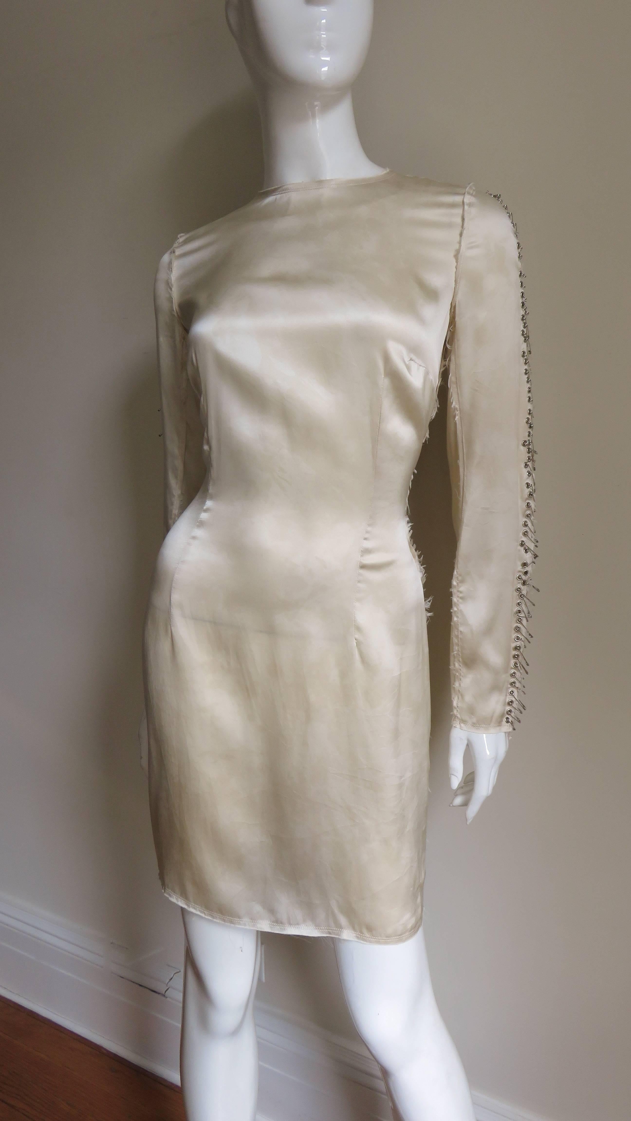 Women's Pierre Balmain Silk Safety Pin Dress For Sale