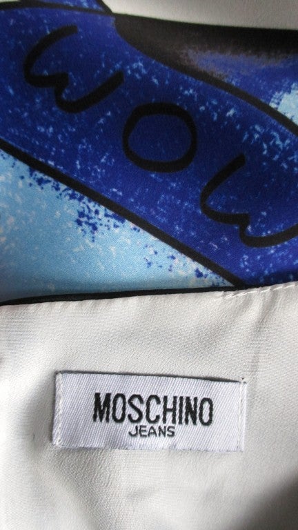 Moschino Color Block Face Print Dress   For Sale 3