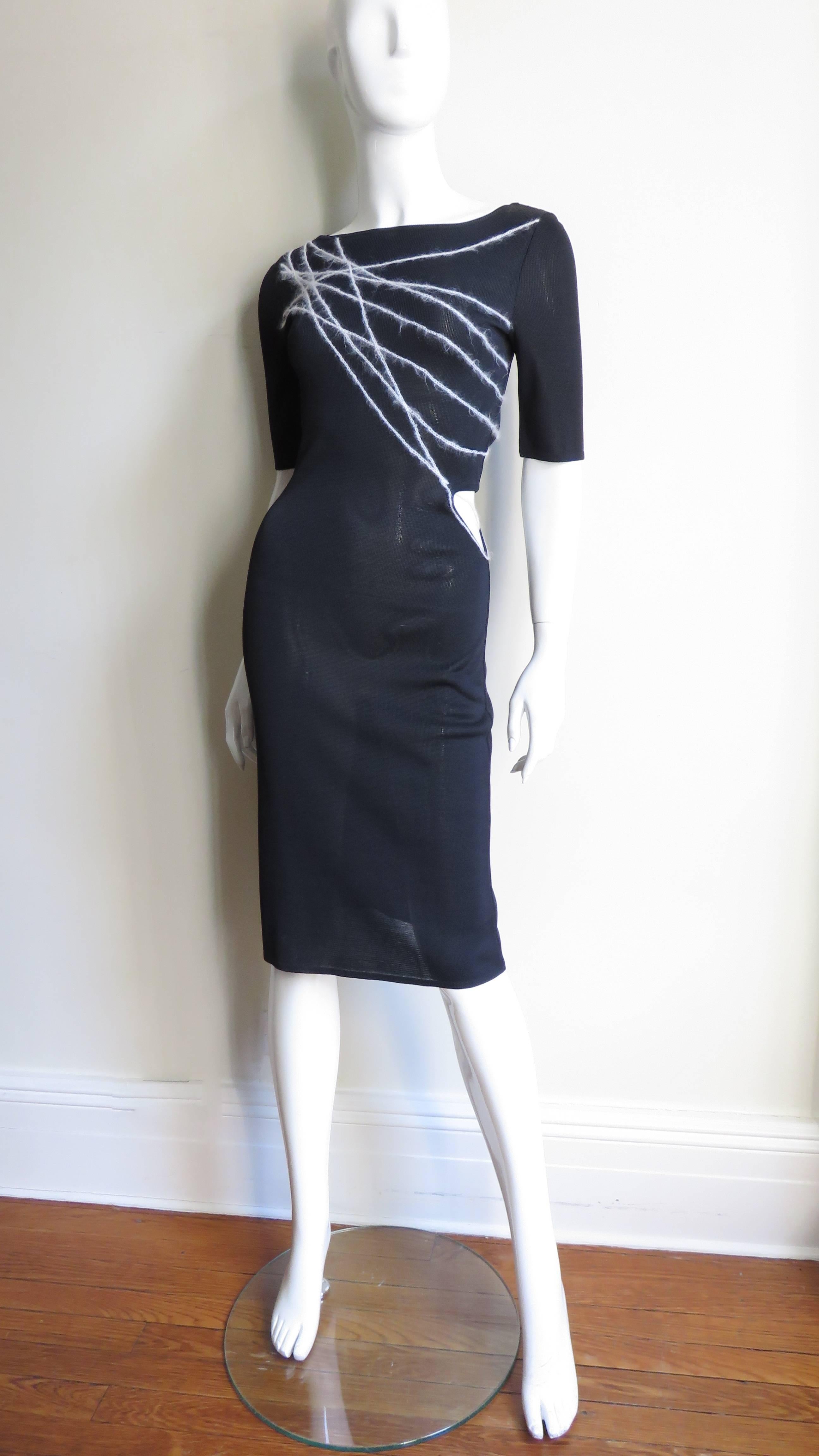 Gianni Versace Vintage Dress with Cut out Waist S/S 1998 For Sale 2