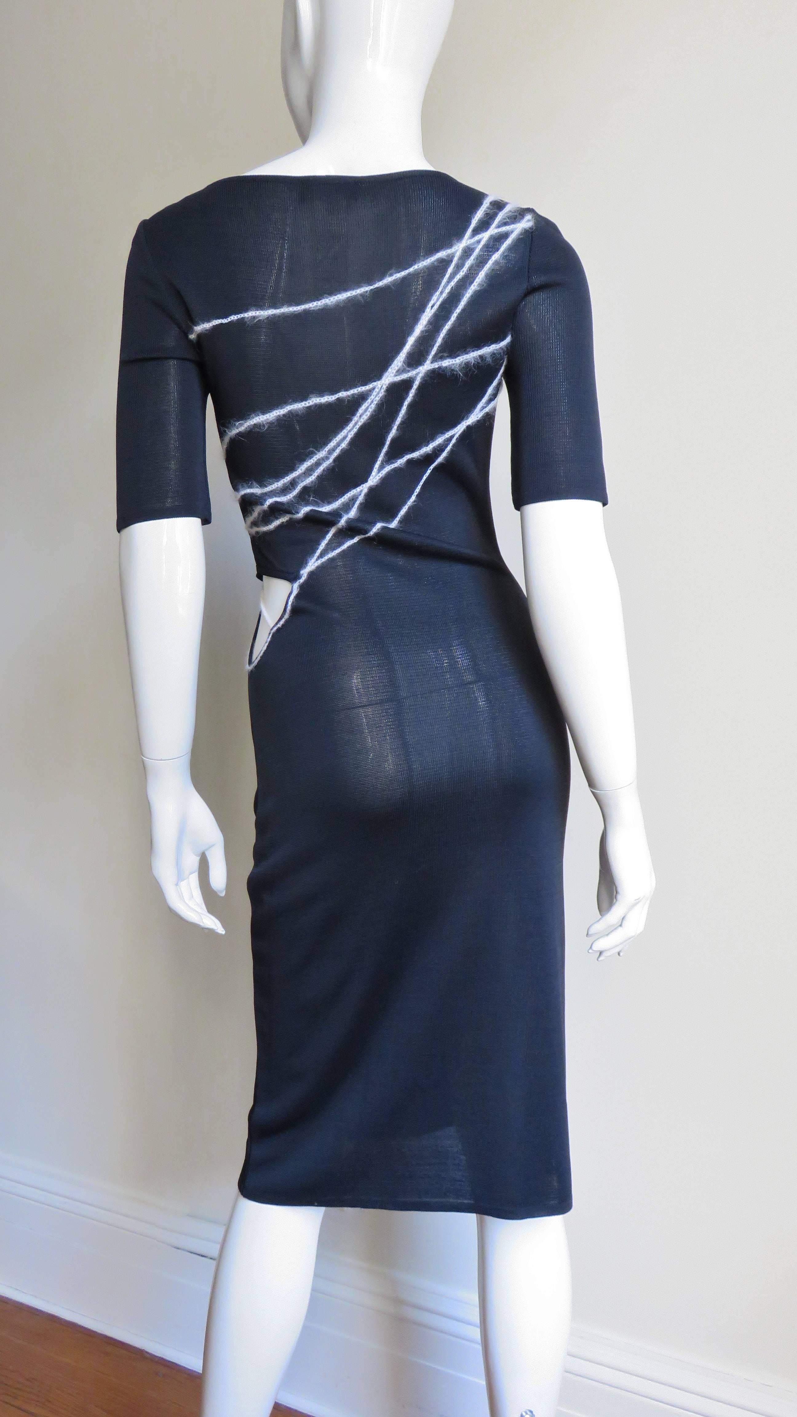 Gianni Versace Vintage Dress with Cut out Waist S/S 1998 For Sale 3
