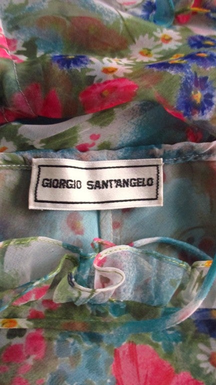 Giorgio Sant'Angelo Cold Shoulder Dress 1970s For Sale 7
