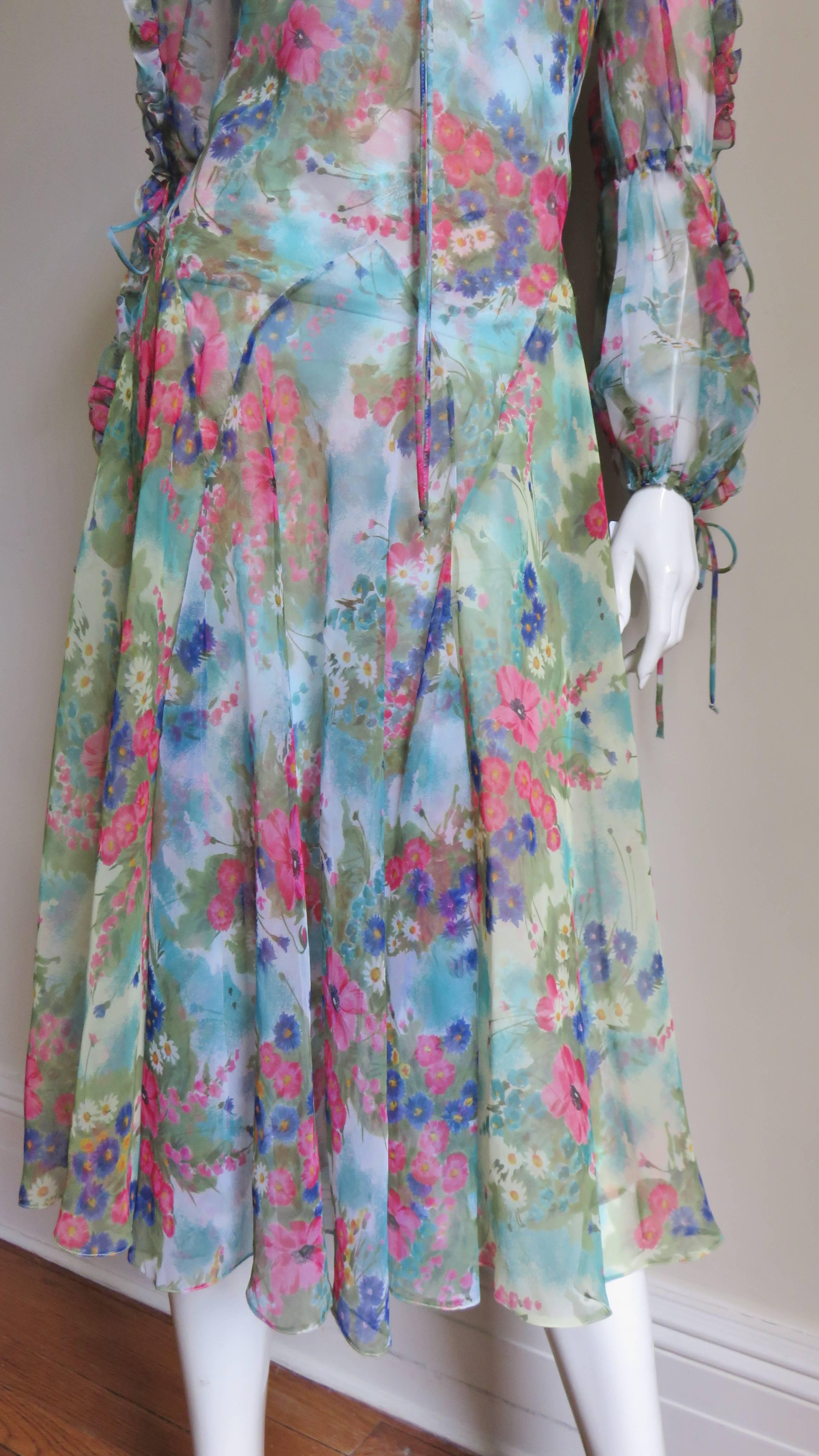 Women's Giorgio Sant'Angelo Cold Shoulder Dress 1970s For Sale