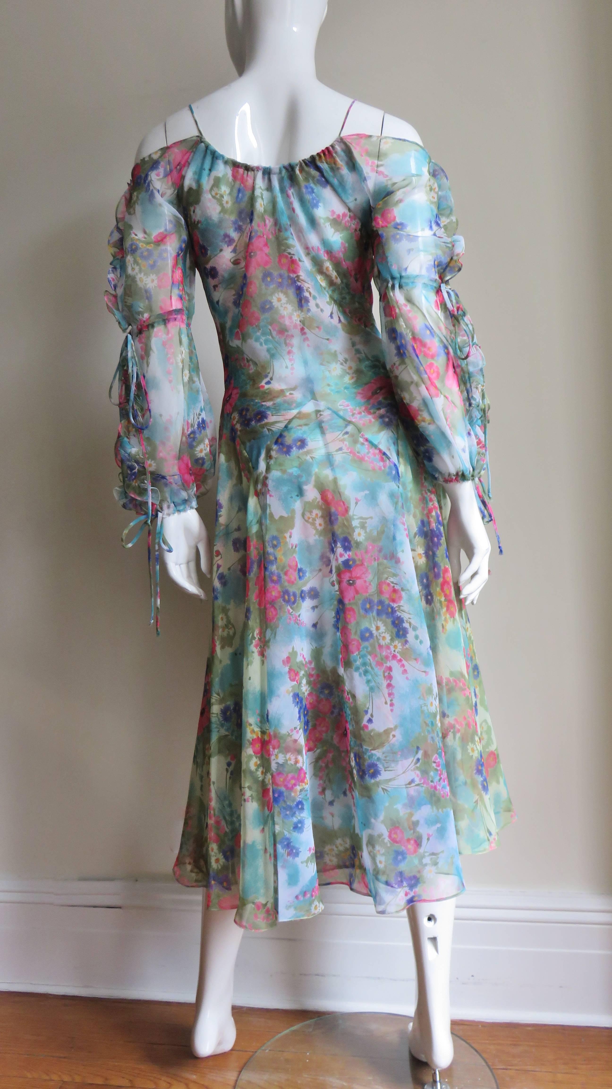 Giorgio Sant'Angelo Cold Shoulder Dress 1970s For Sale 6