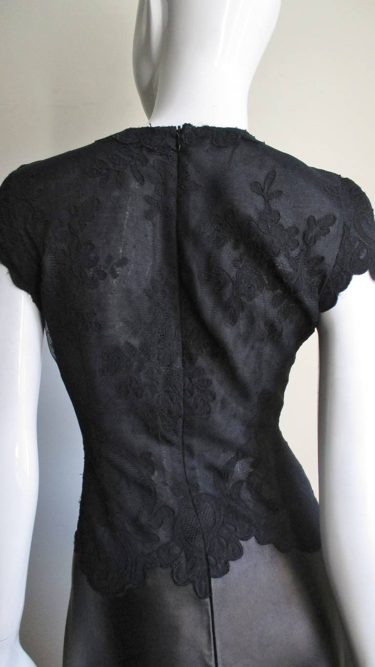 Gianni Versace Leather and Lace Dress For Sale 2