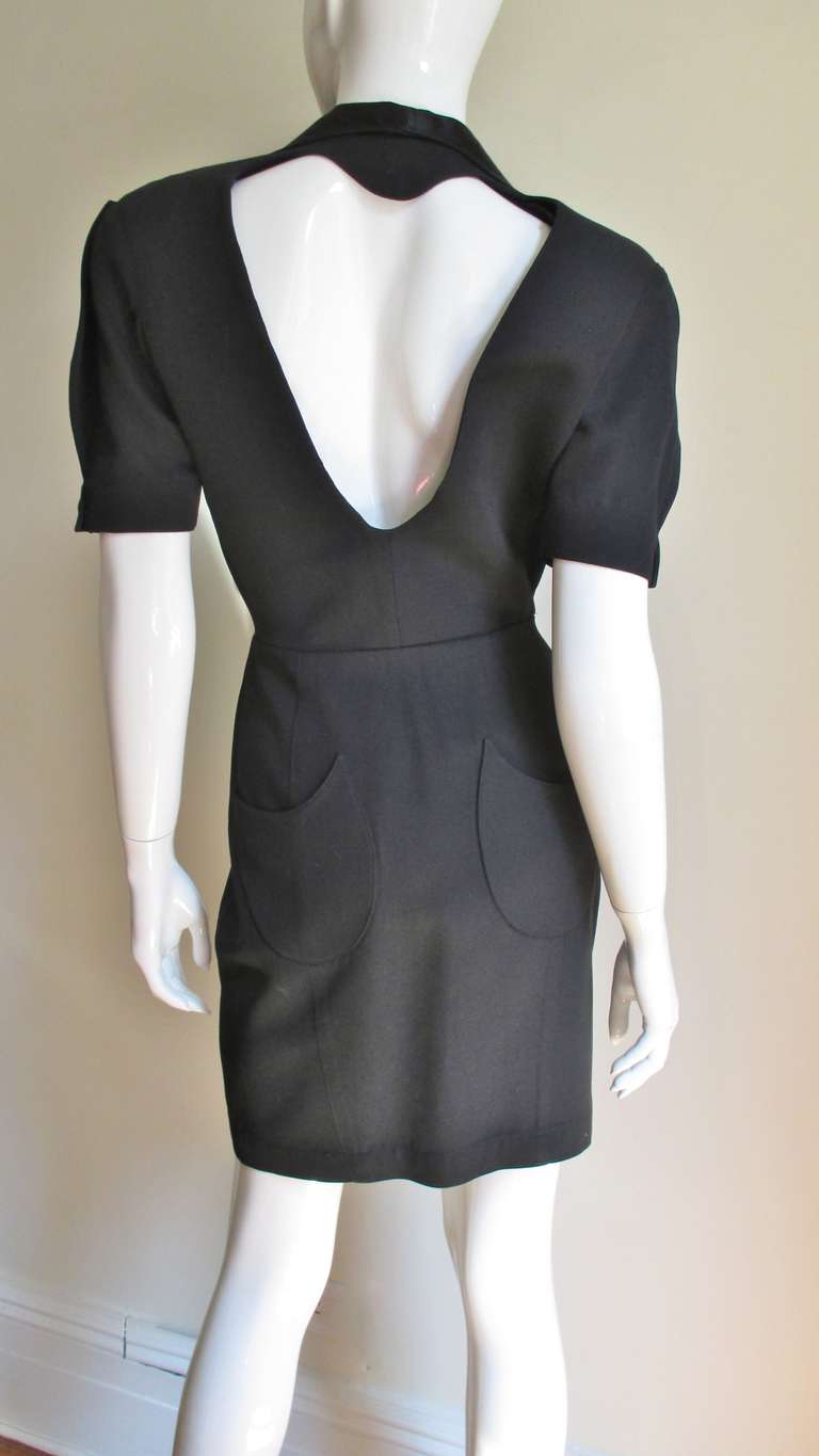 Women's Thierry Mugler Backless Dress 1990s For Sale