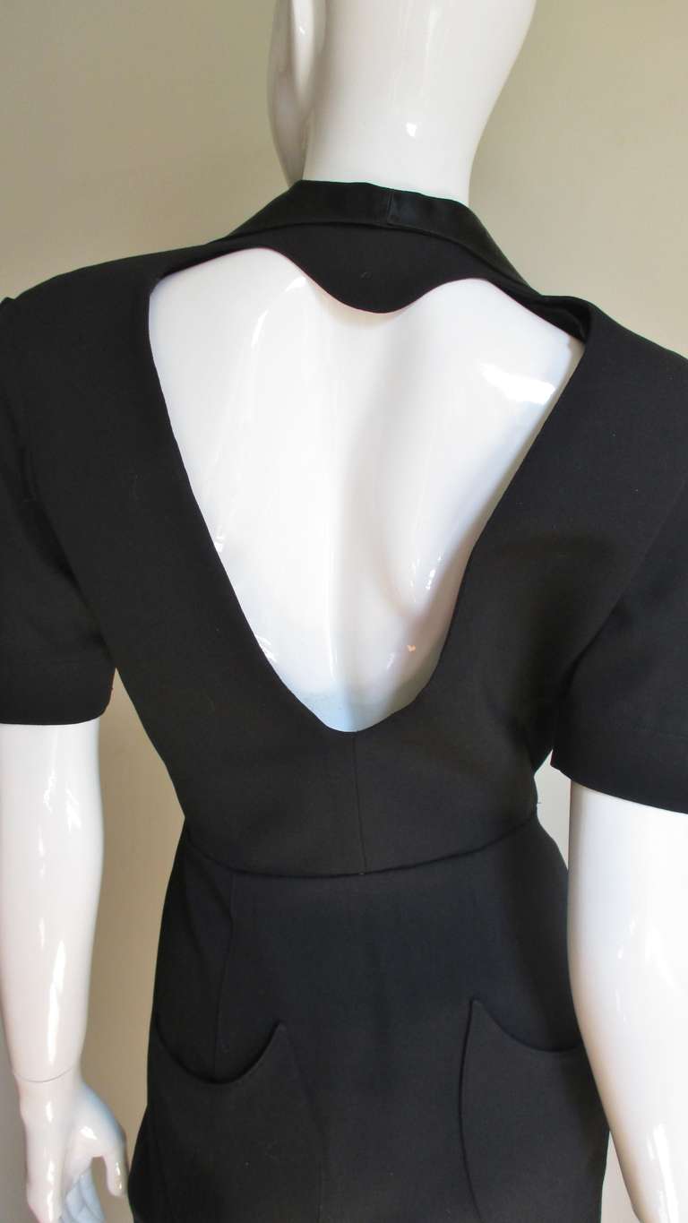 Thierry Mugler Backless Dress 1990s For Sale 1