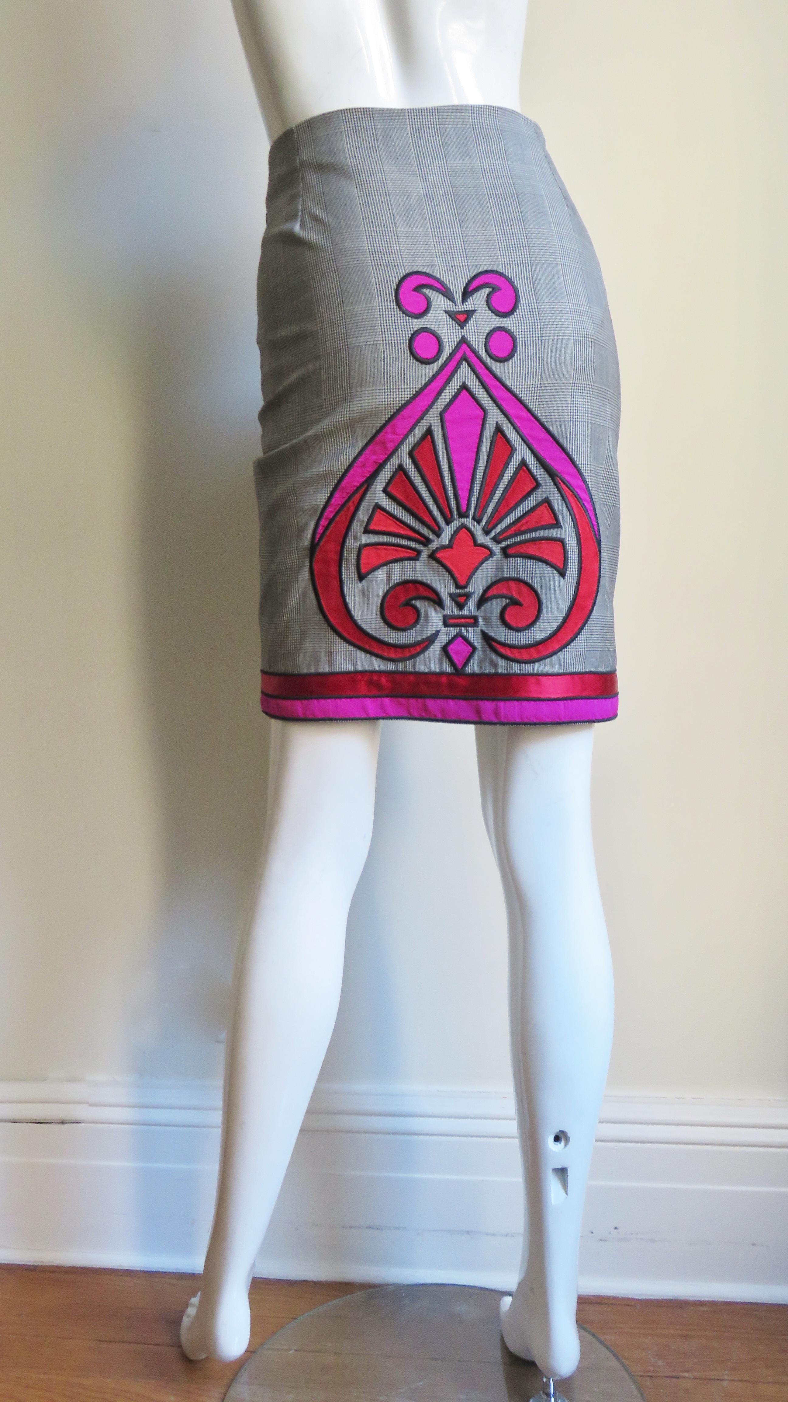 Gianni Versace Applique 2 Sided Skirt 8