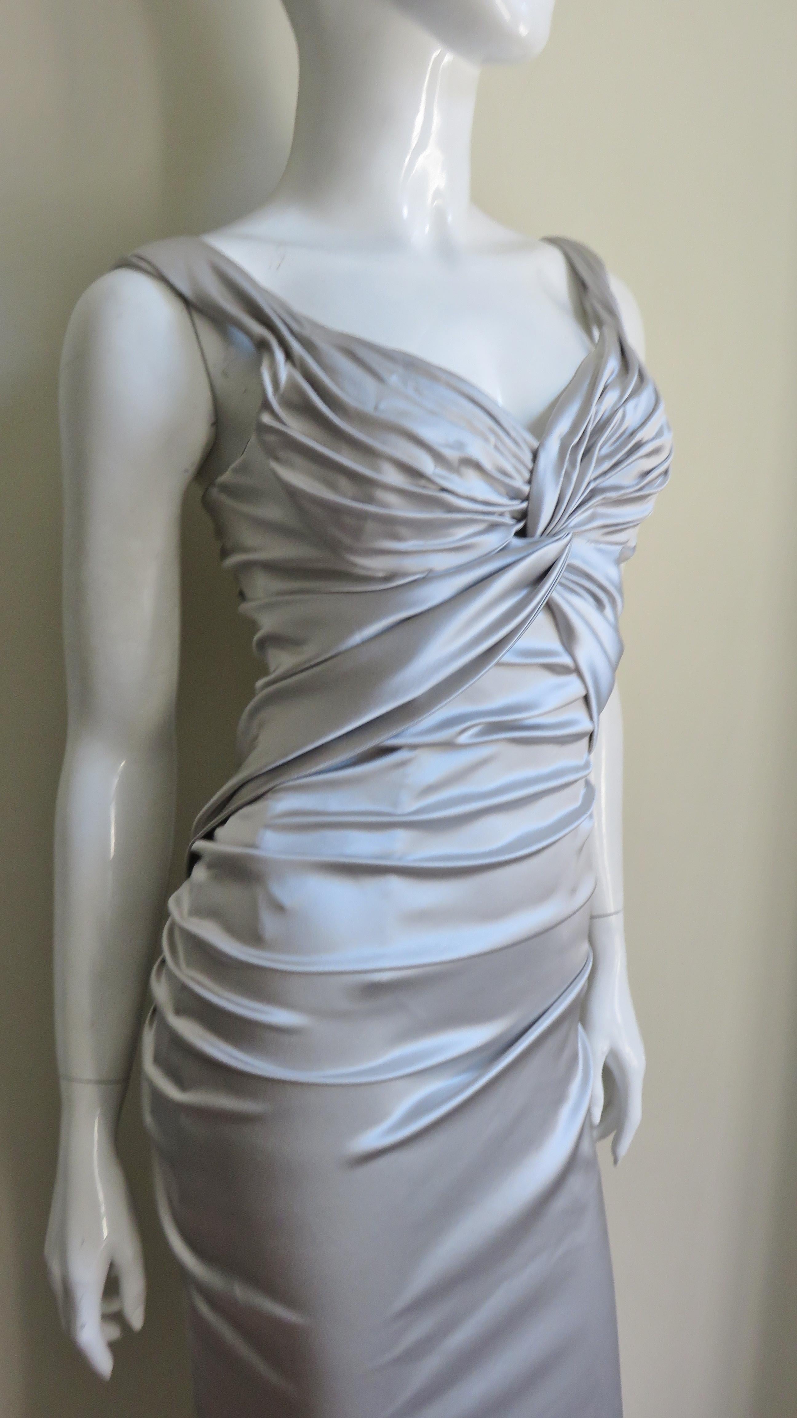 Dolce & Gabbana Silk Ruched Gown 3