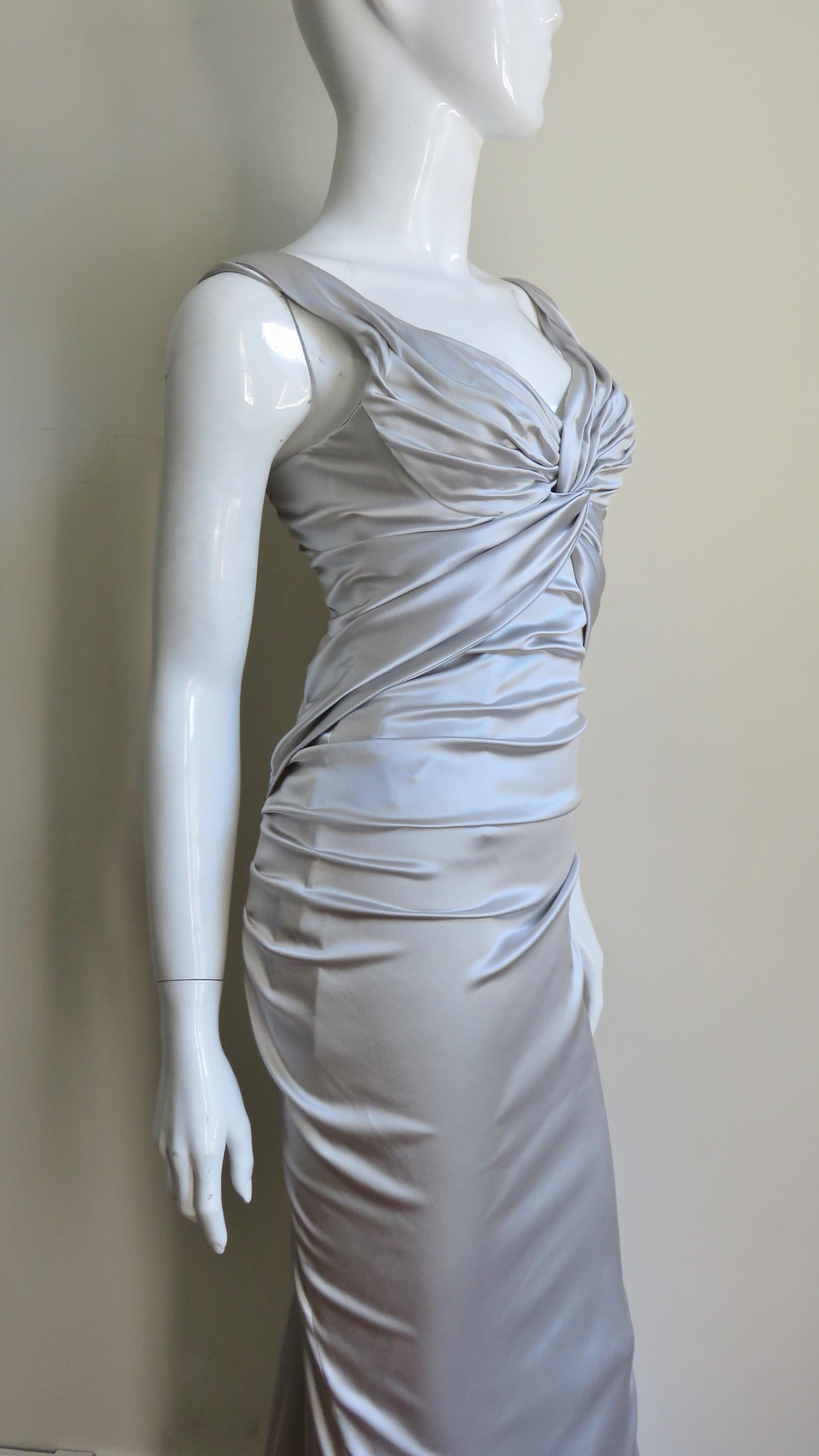 Dolce & Gabbana Silk Ruched Gown 4