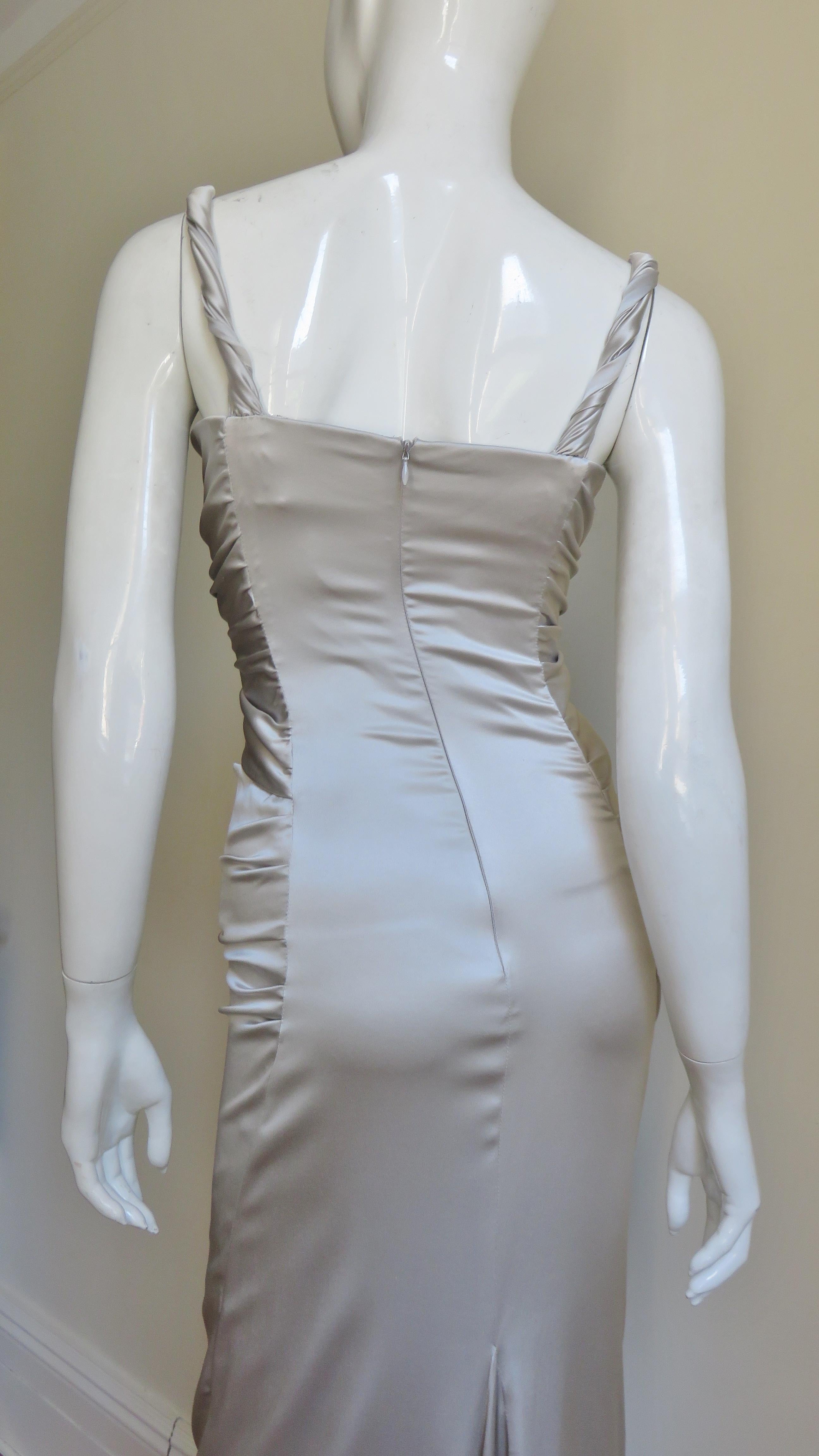 Dolce & Gabbana Silk Ruched Gown 10