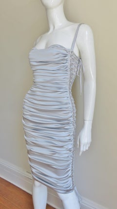 Dolce & Gabbana New Lace up Sides Silk Dress