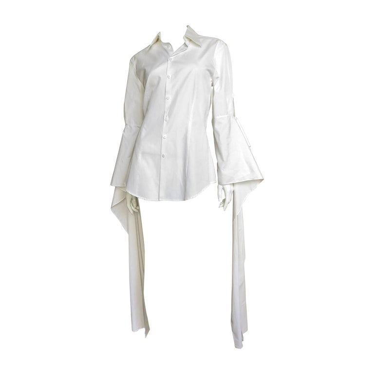 1990s Jean Paul Gaultier Shirt with Draping Sleeves For Sale at 1stDibs