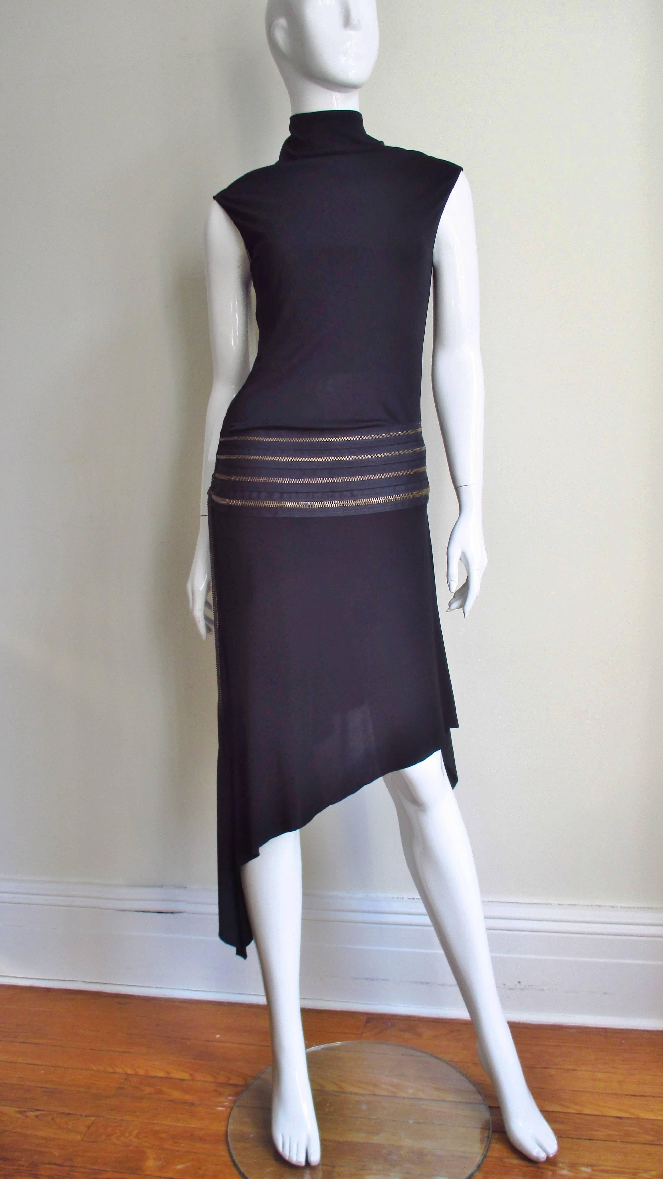 Black Jean Paul Gaultier Zipper Dress