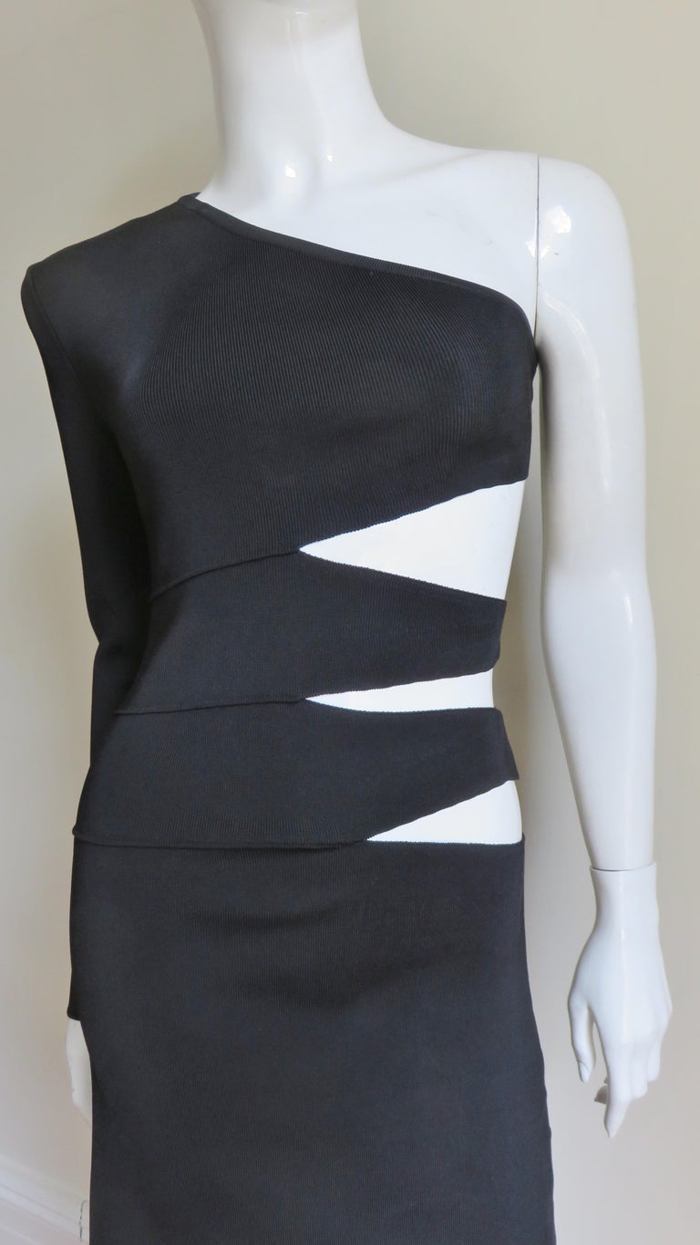 Pierre Balmain One Sleeve Dress with Cut outs For Sale at 1stDibs ...