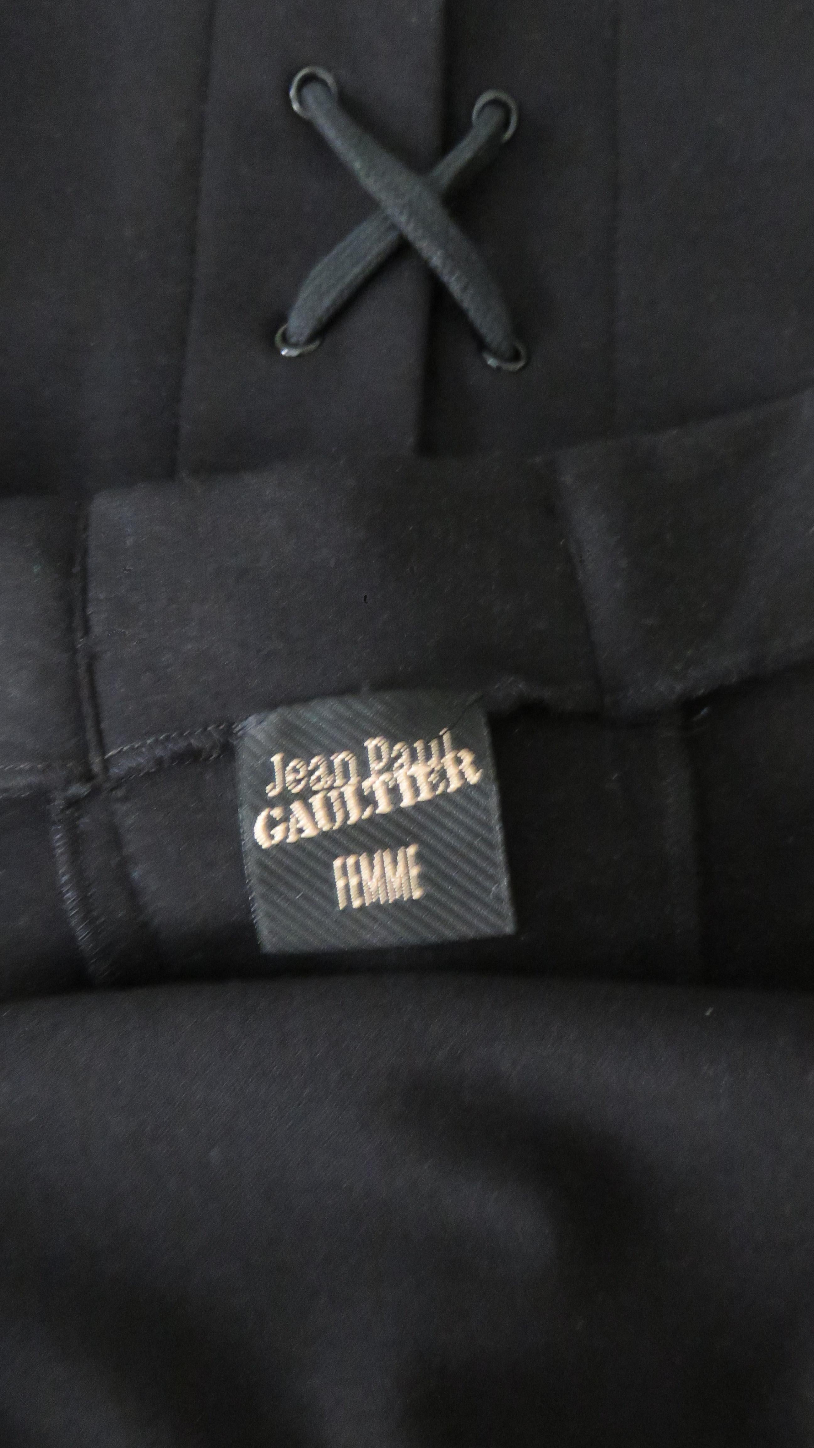 1990s Jean Paul Gaultier Laceup Back Halter Dress 12