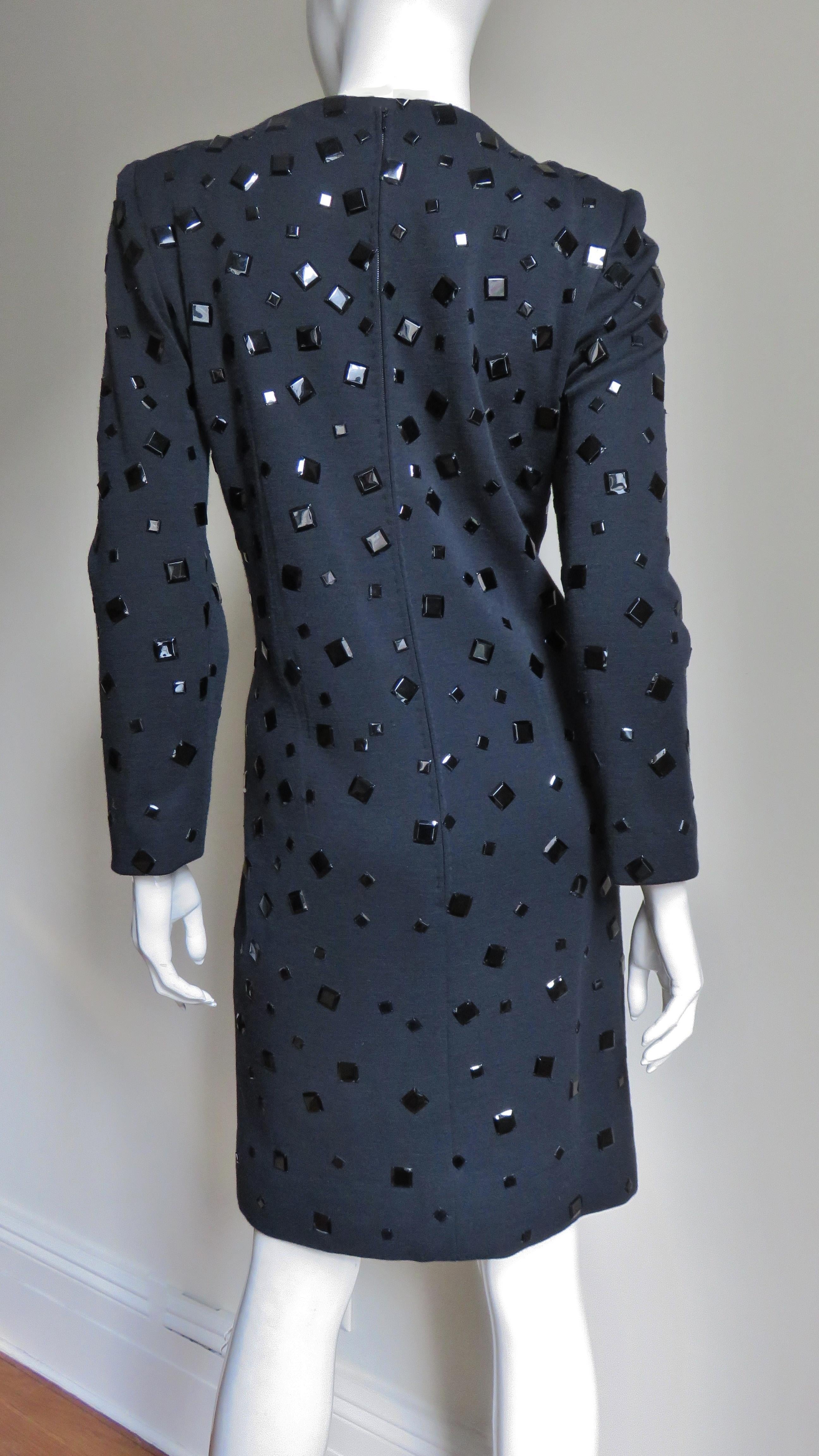 Givenchy Nouvelle Boutique Dress With Appliques 1980s For Sale 1