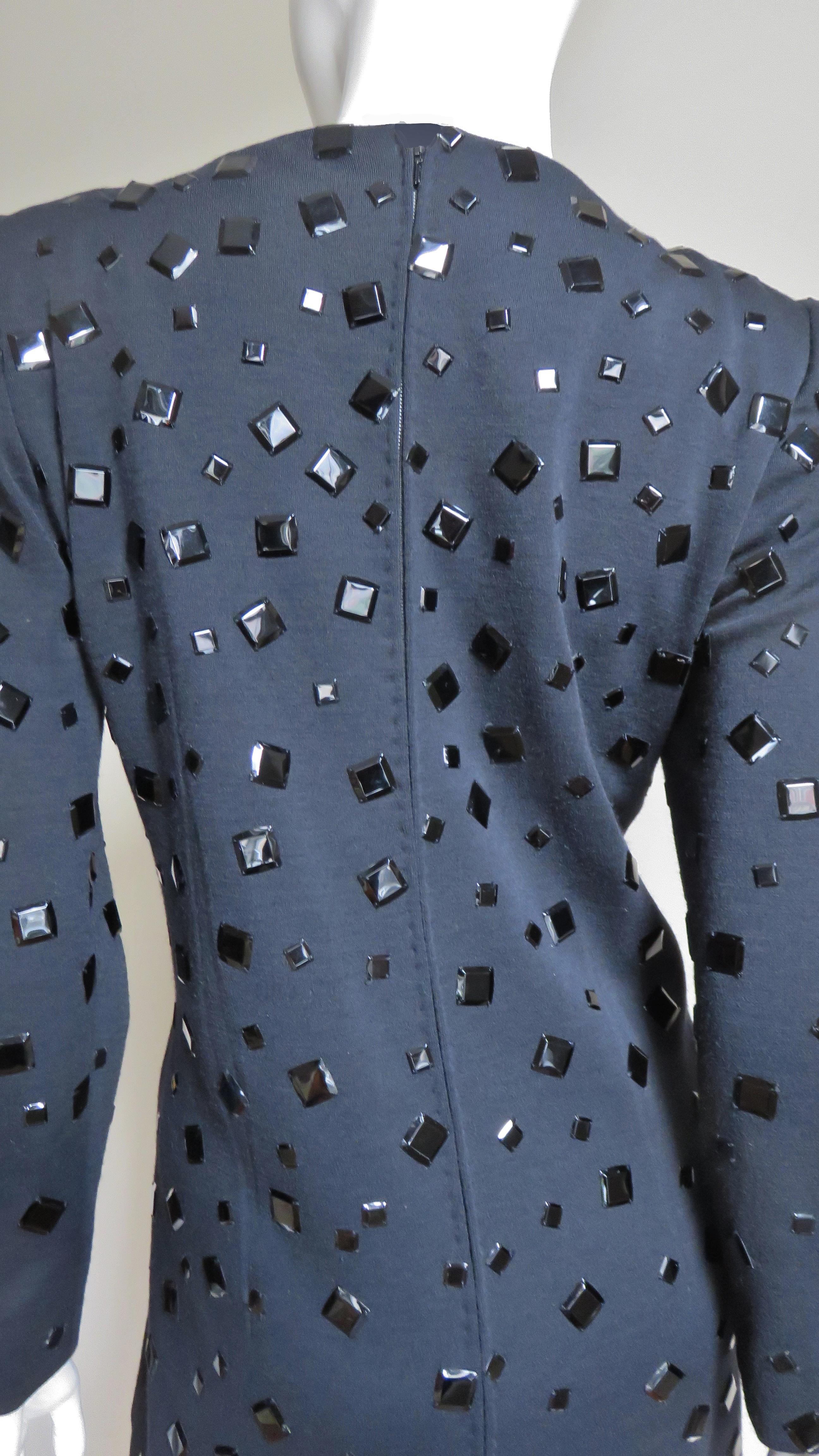 Robe Givenchy Nouvelle Boutique avec appliques des années 1980 en vente 3