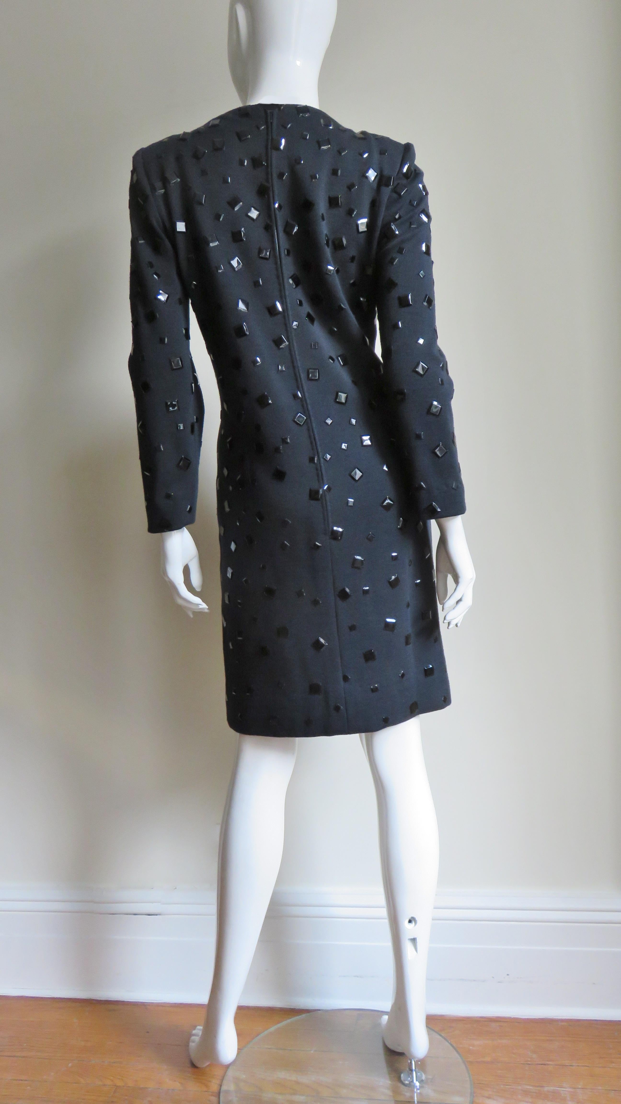 Givenchy Nouvelle Boutique Dress With Appliques 1980s For Sale 5