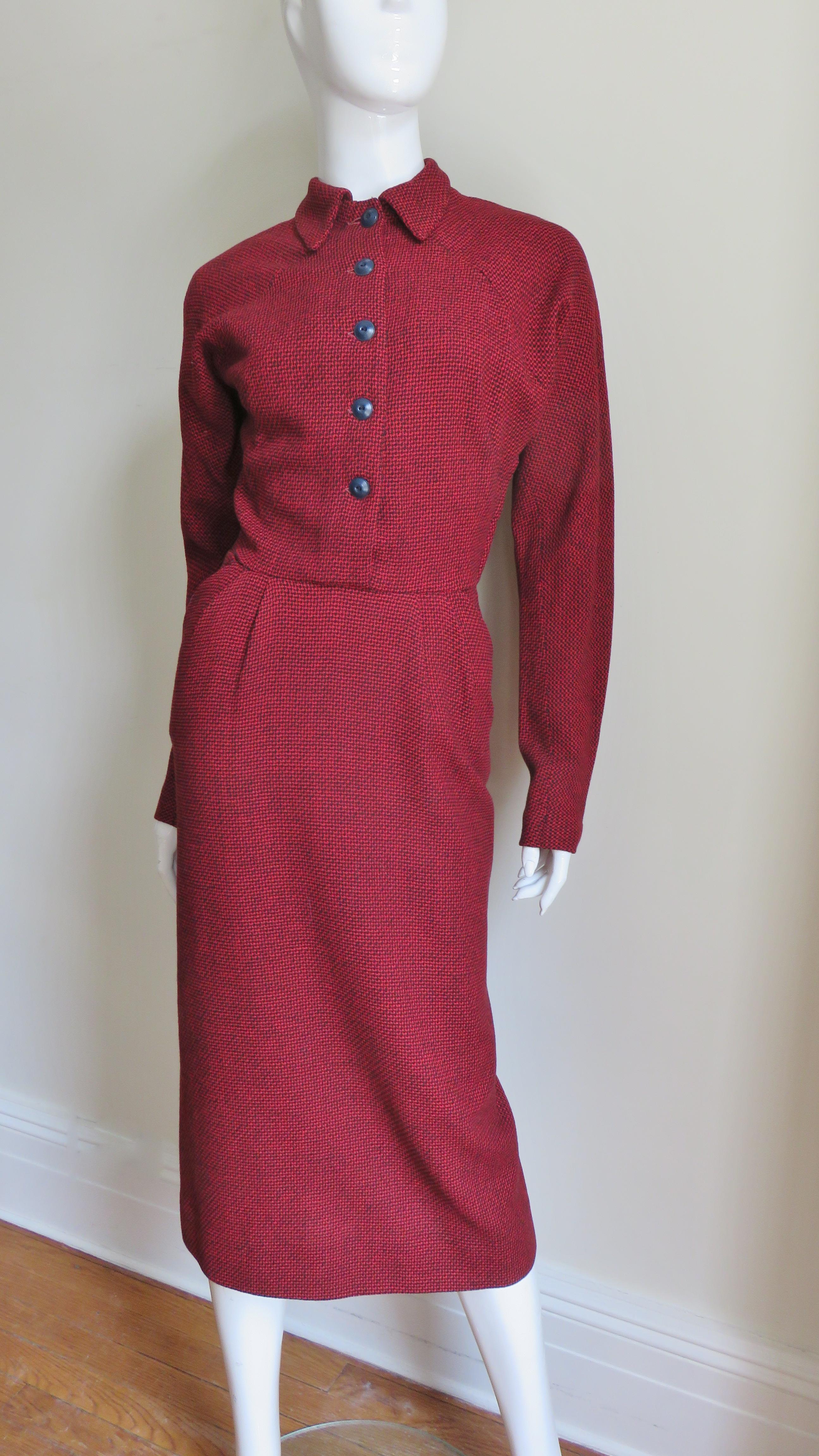 1950s Dress with Detachable Cape 3