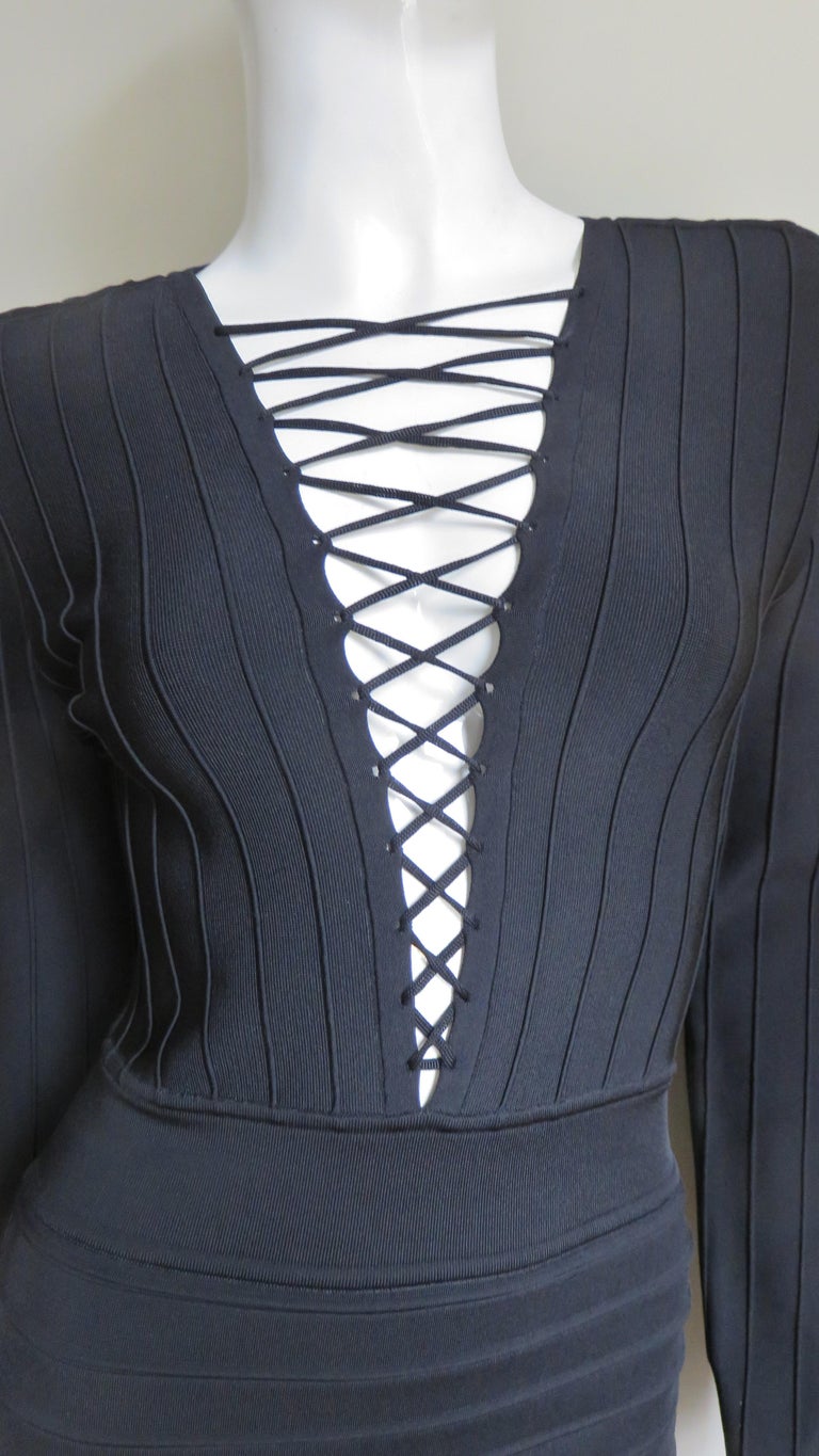 Pierre Balmain New Lace Up Bandage Dress For Sale at 1stDibs balmain