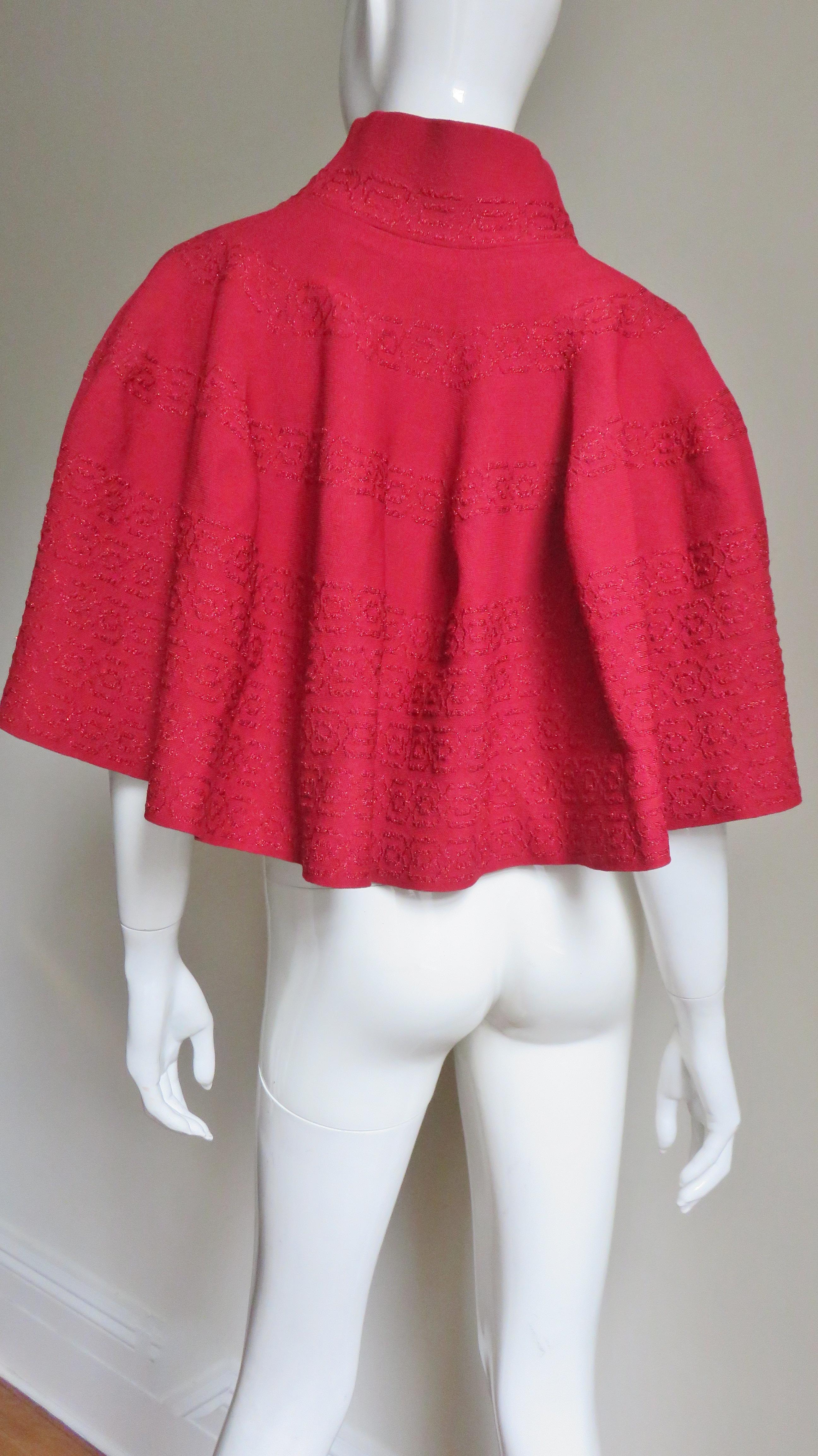  Alaia Cape Sweater 1980s For Sale 3