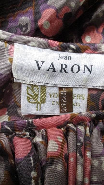 Jean Varon Silk Maxi Dress 1970s For Sale 7