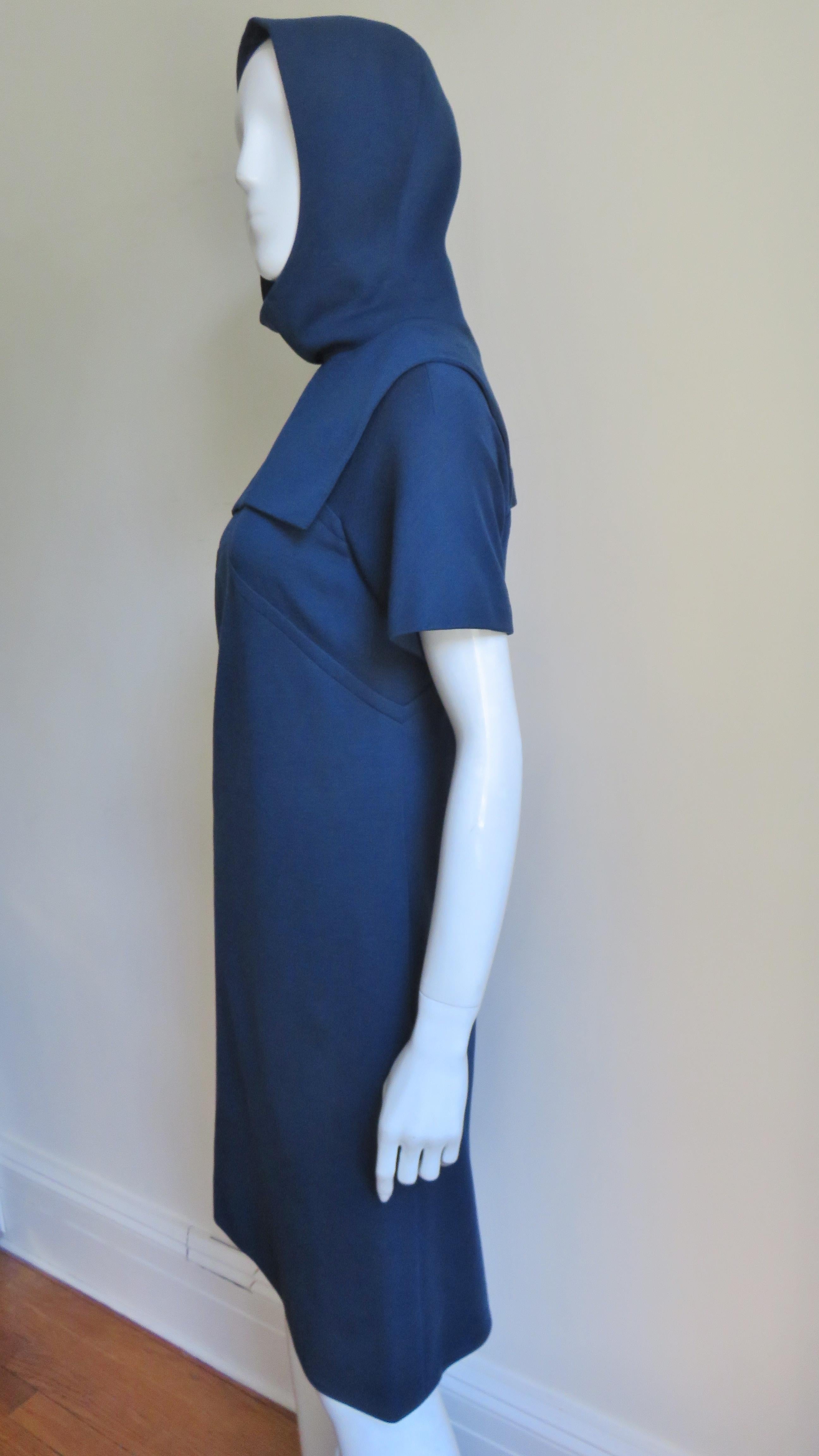 Women's  Pauline Trigere 1960s Dress and Hood For Sale