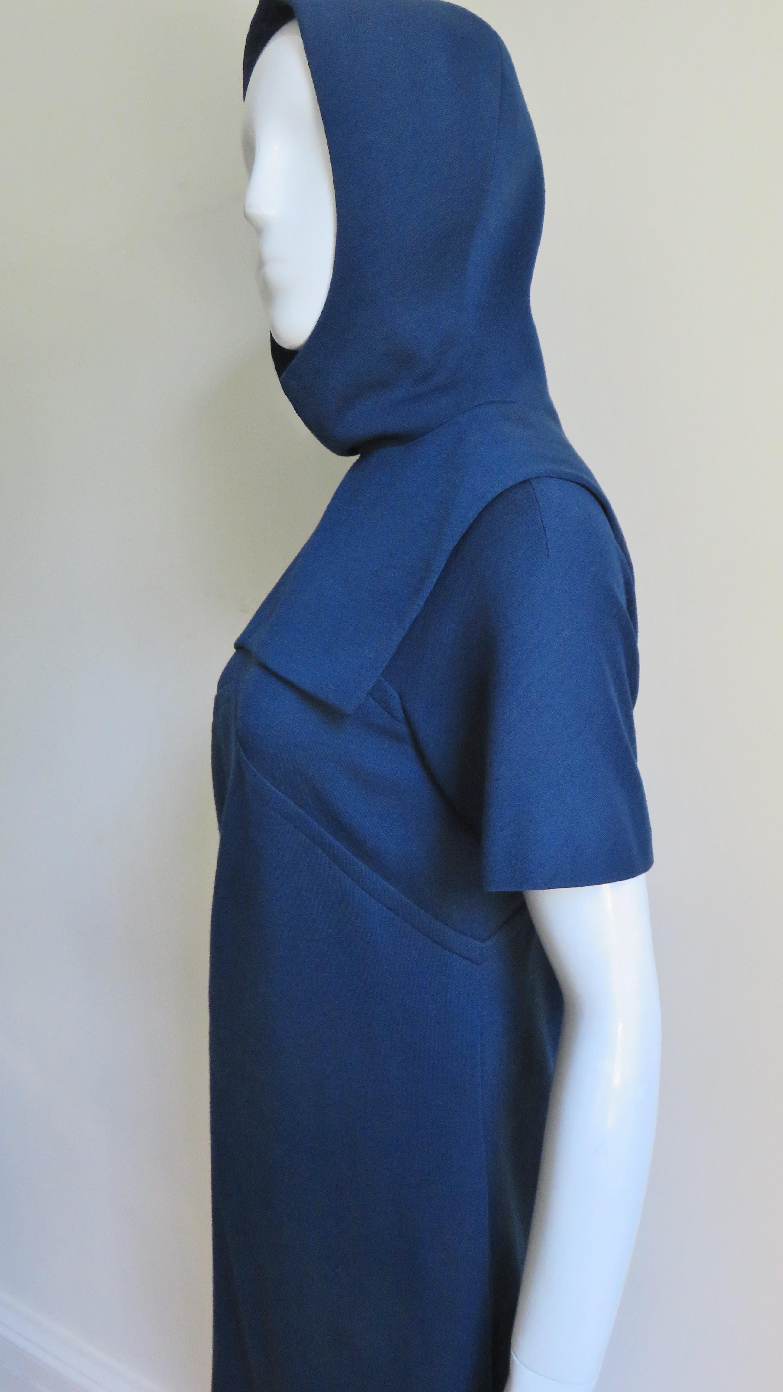  Pauline Trigere 1960s Dress and Hood For Sale 1